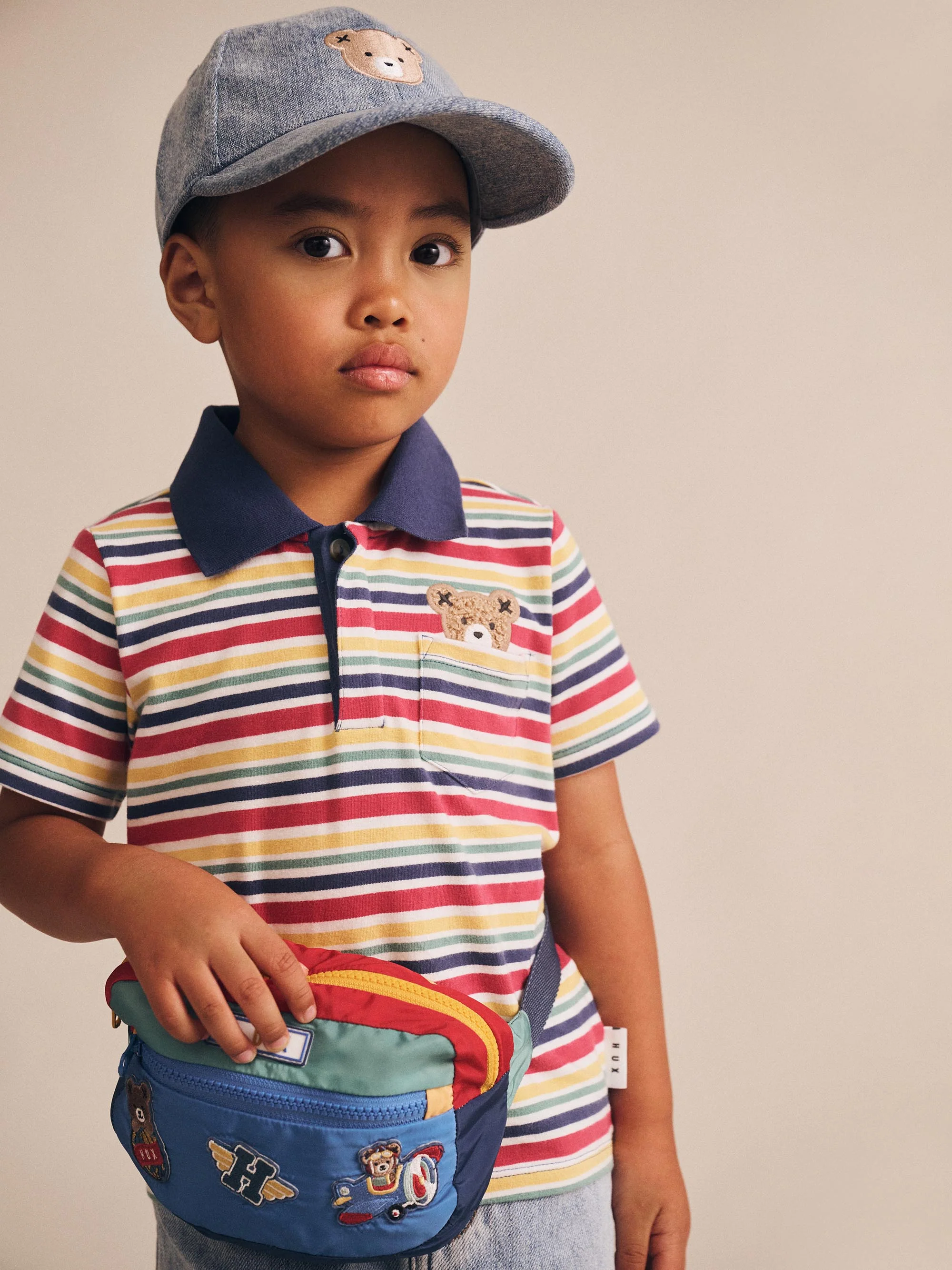 Huxbaby Polo Tee Vintage Stripe - Image 2