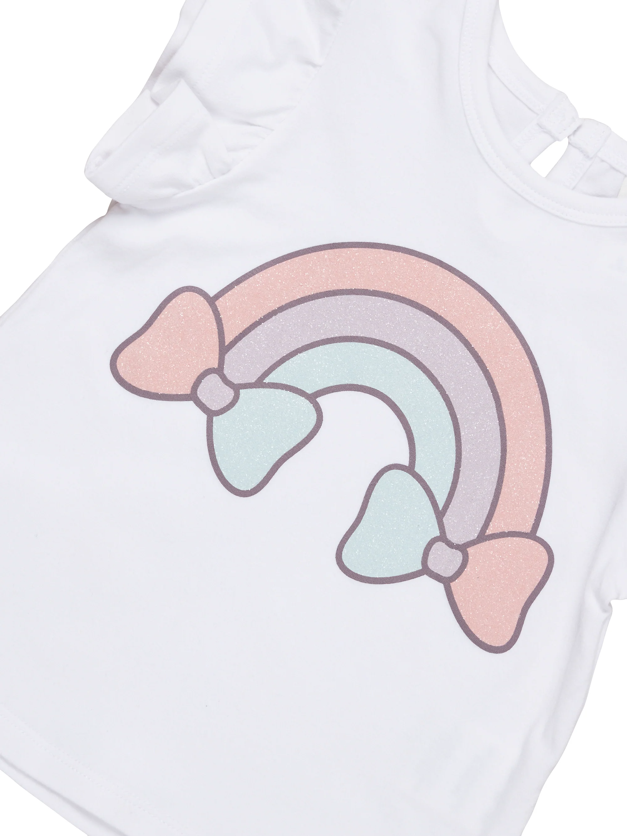 Huxbaby Rainbow Frill T-Shirt - White - Image 4