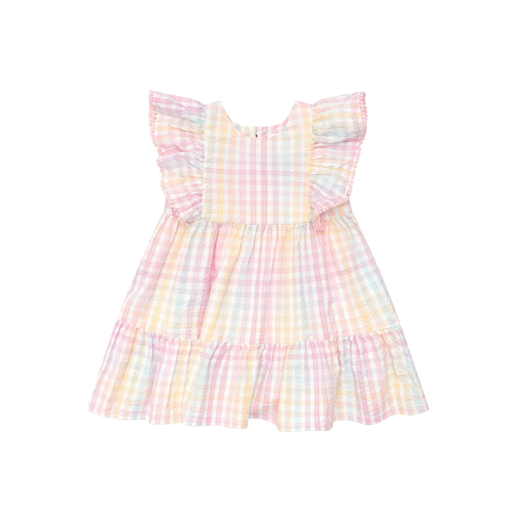 Rainbow Check Frill Dress