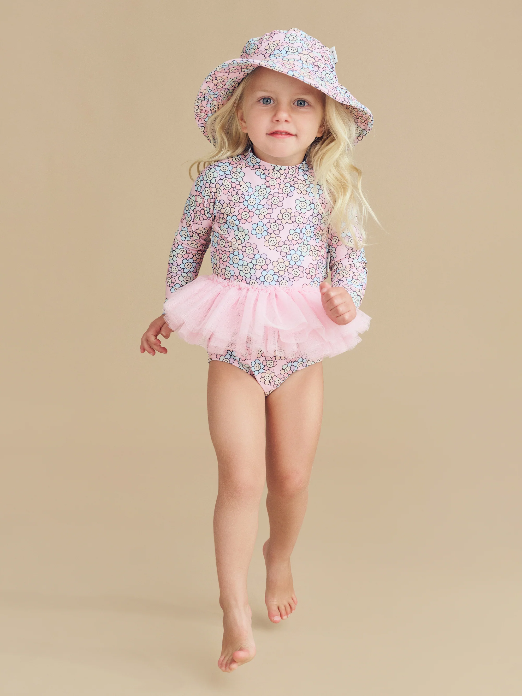 Huxbaby Rainbow Daisy Swim Hat - Multi - Image 2