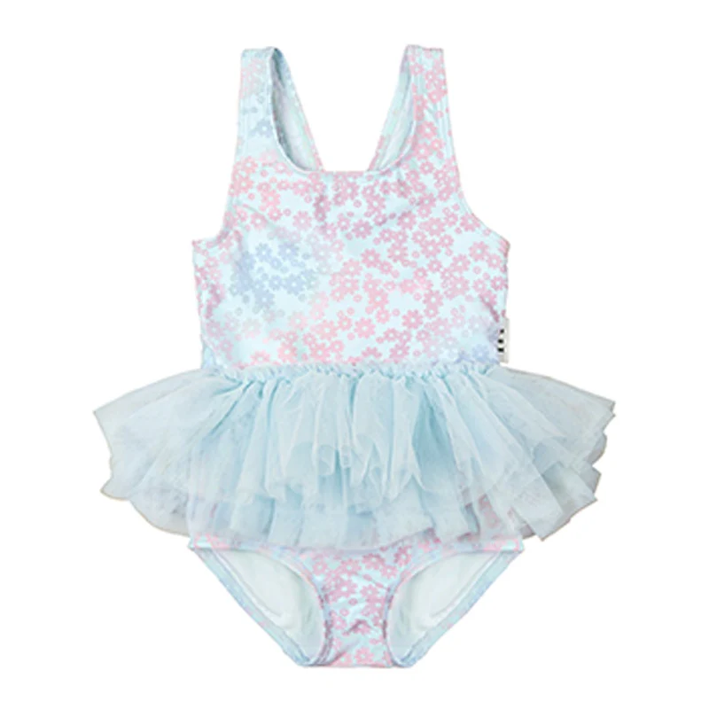 Huxbaby Rainbow Flower Ballet Swimsuit - Sky