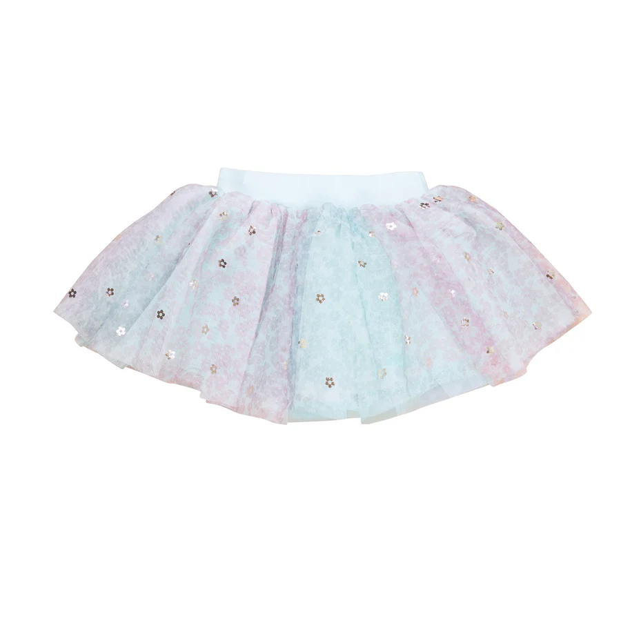 Huxbaby Rainbow Flower Tulle Skirt - Multi