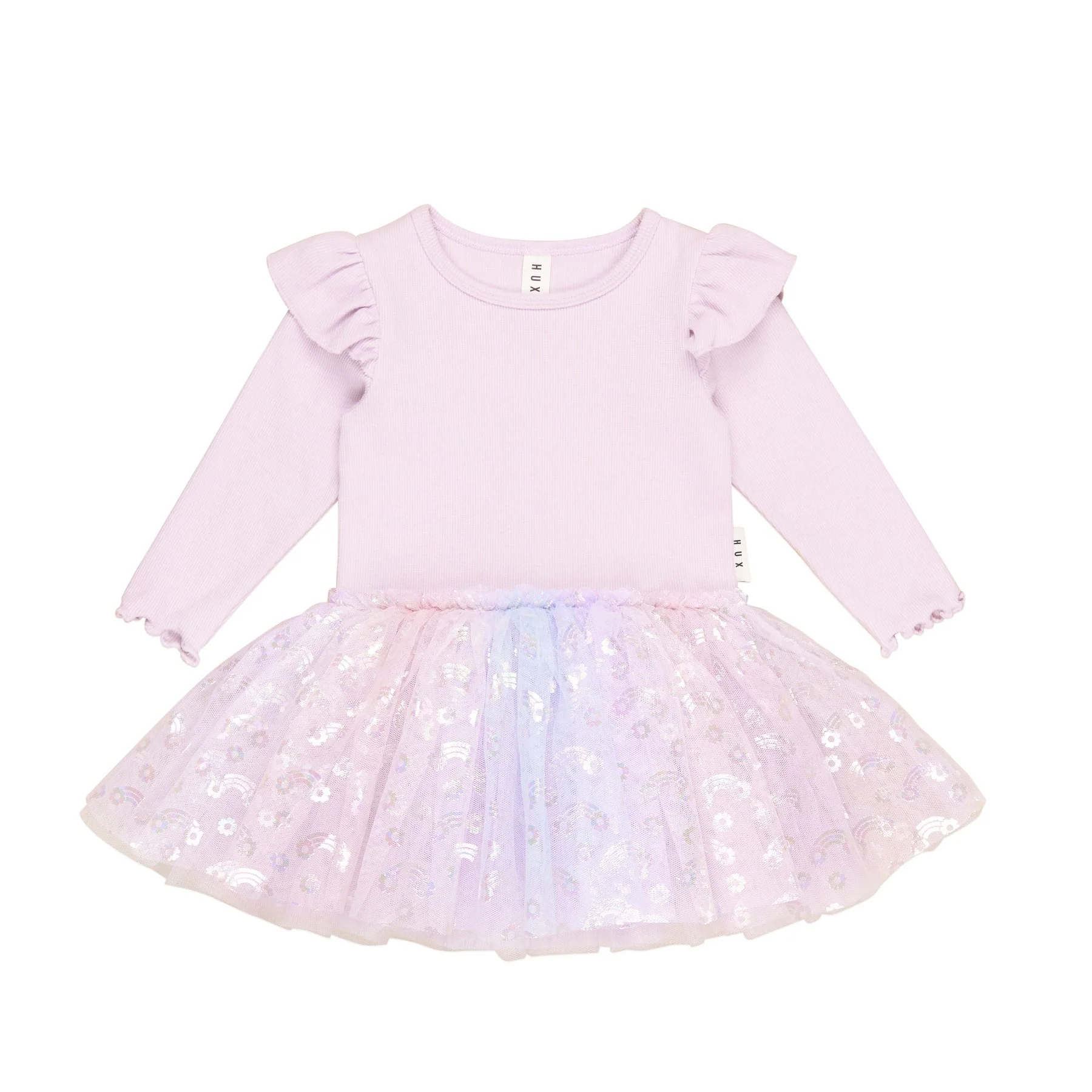 Rainbow Rib Ballet Onesie - Bright Orchid