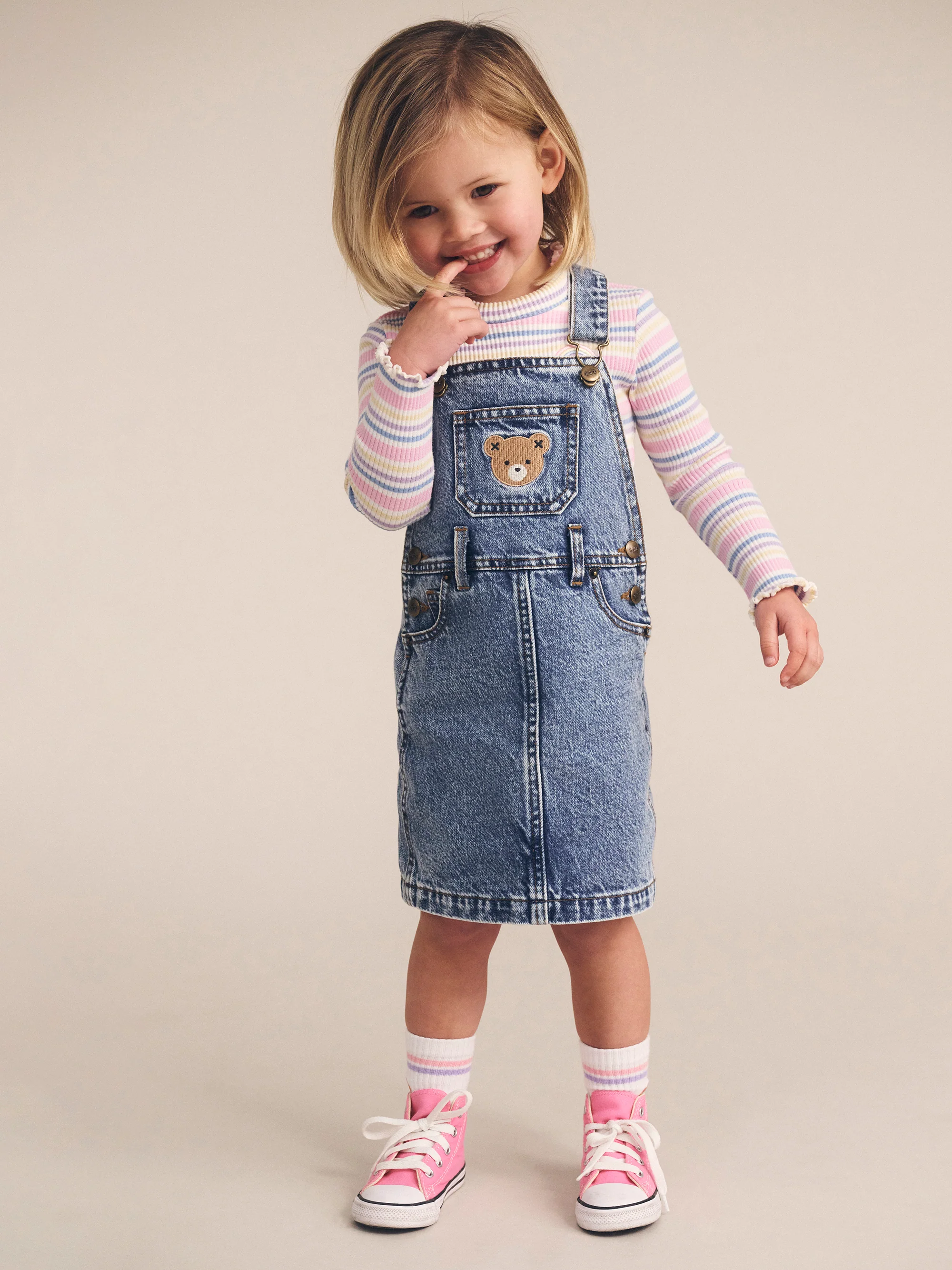 Huxbaby Rainbow Stripe Rib Skivvy - Image 3