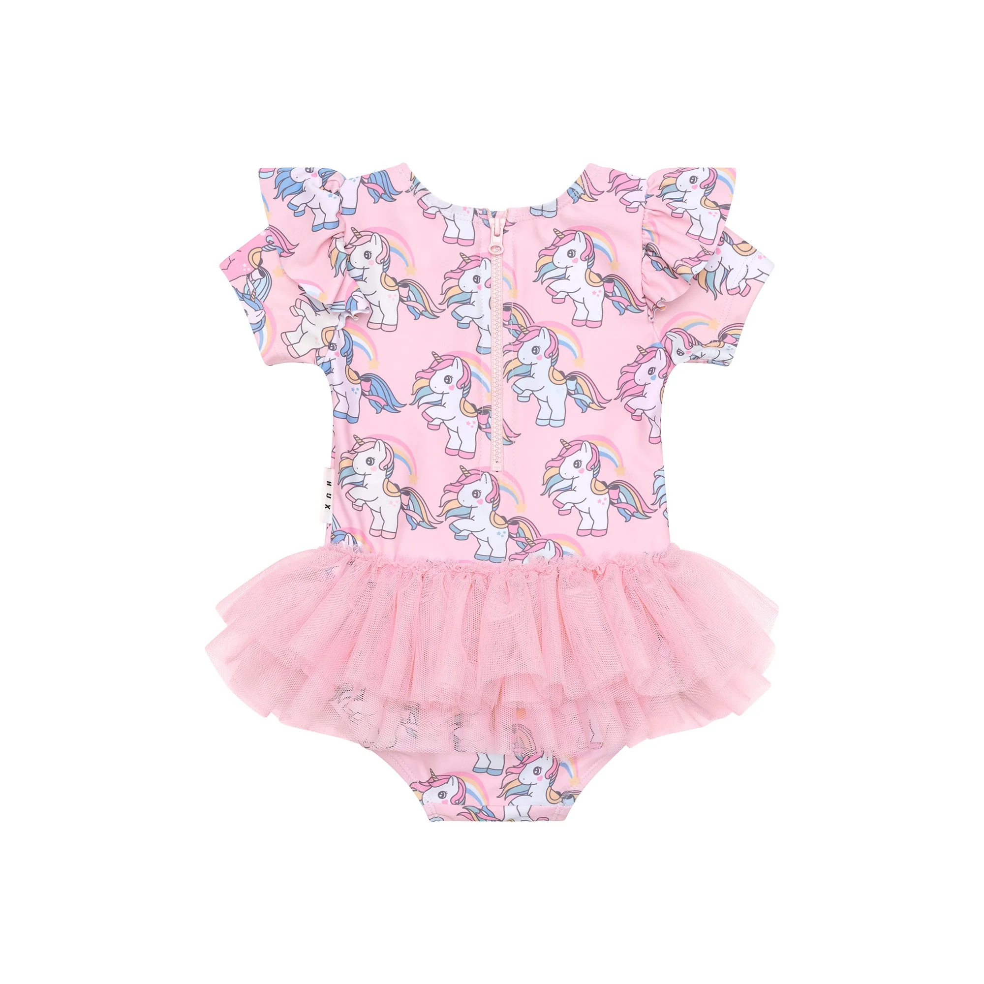 Rainbow Unicorn Frill Ballet Swimsuit - Candy - Image 5