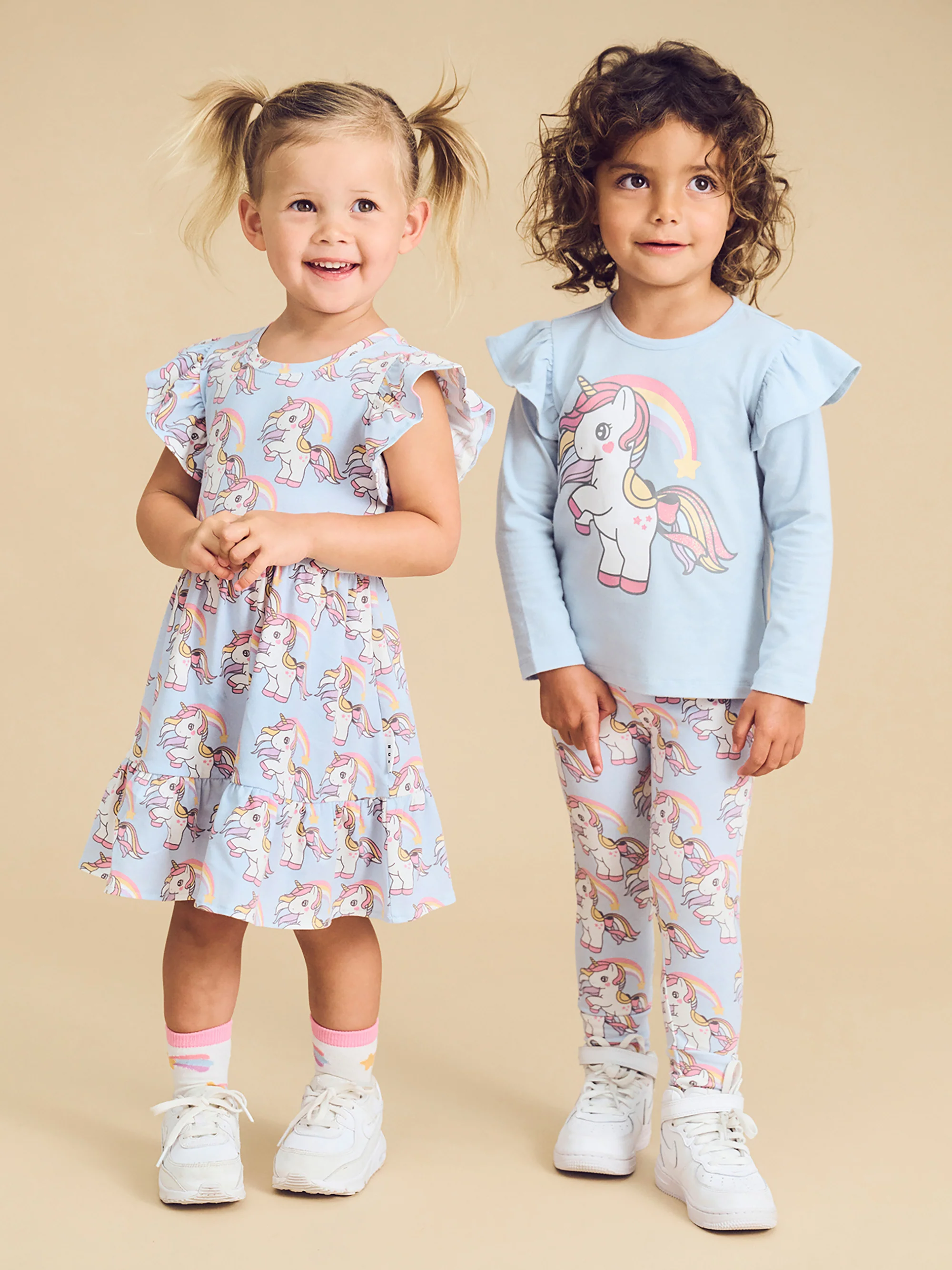 Rainbow Unicorn Frill Top - Ice Water - Image 3