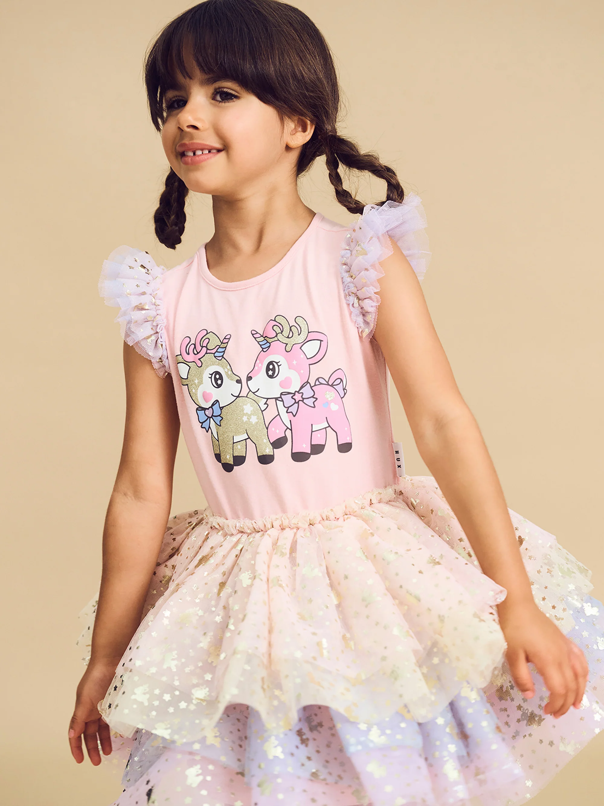 Reindeer Friends Tulle Dress - Candy - Image 2