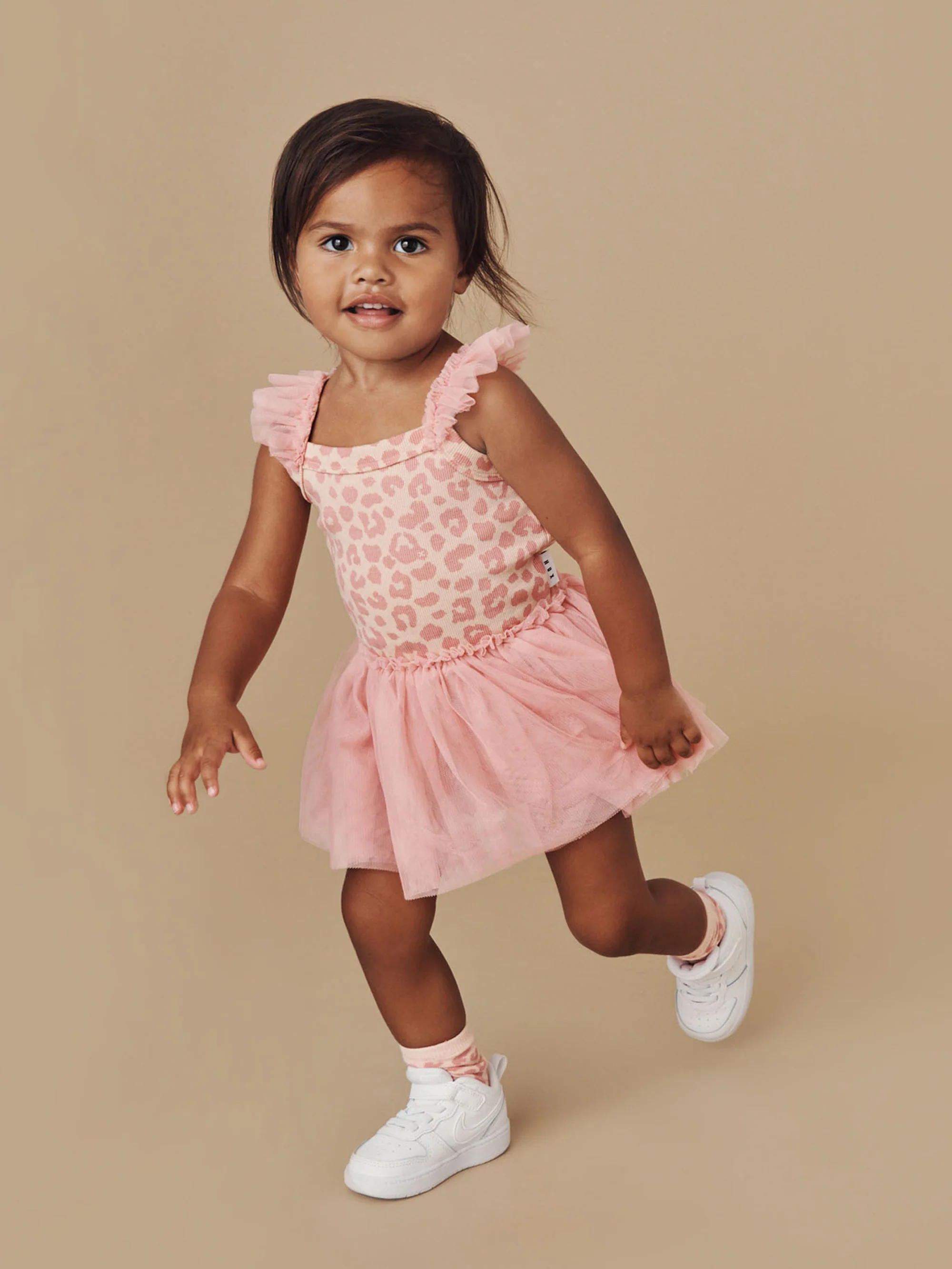 Huxbaby Rib Ballet Onesie - Peach Hidden Hux Print - Image 2