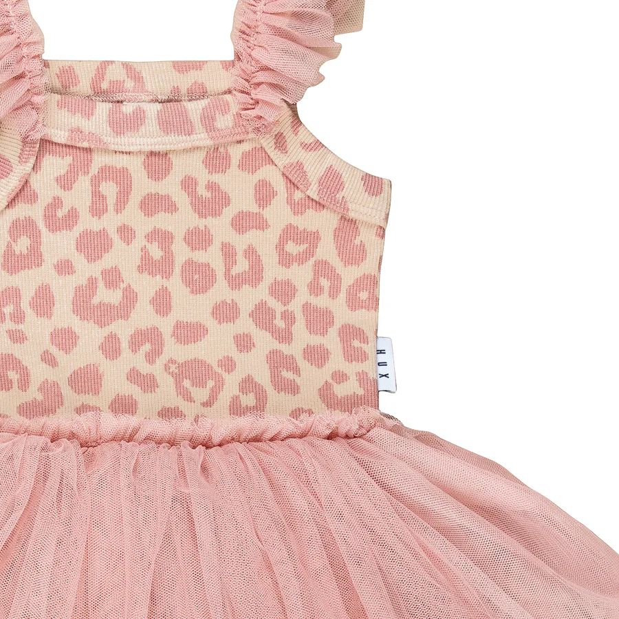 Huxbaby Rib Ballet Onesie - Peach Hidden Hux Print - Image 4