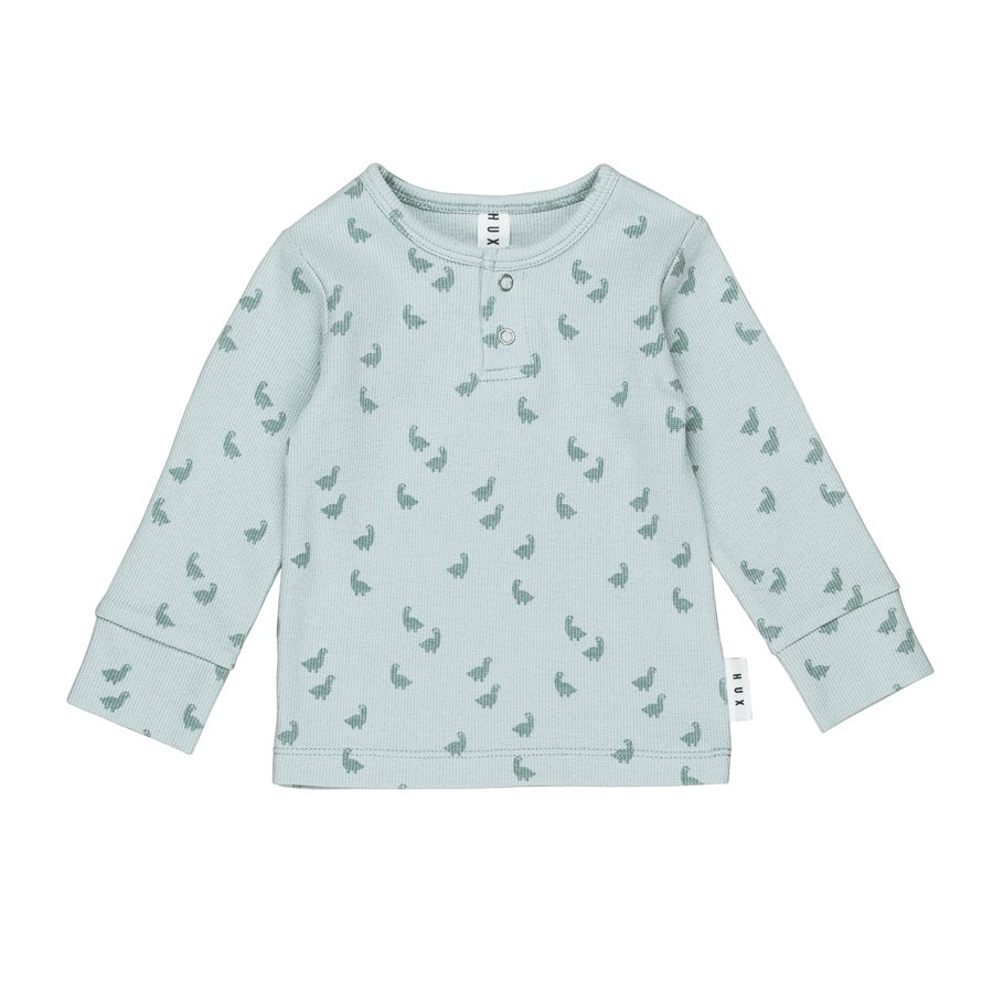 Huxbaby Rib Henley - Tiny Dino Print