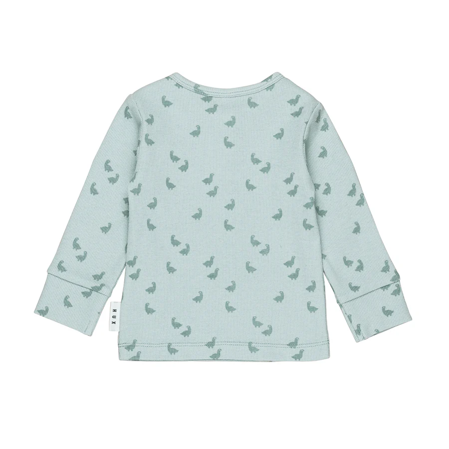Huxbaby Rib Henley - Tiny Dino Print - Image 3