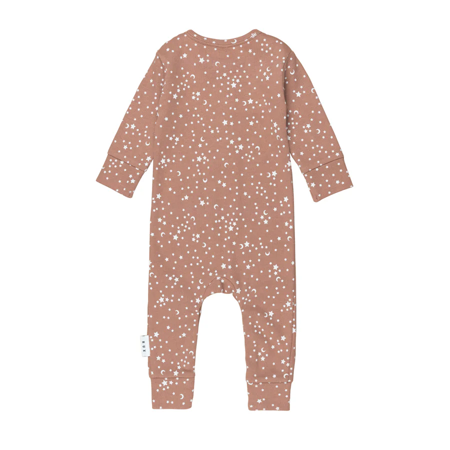 Huxbaby Rib Romper - Starry Print - Image 2