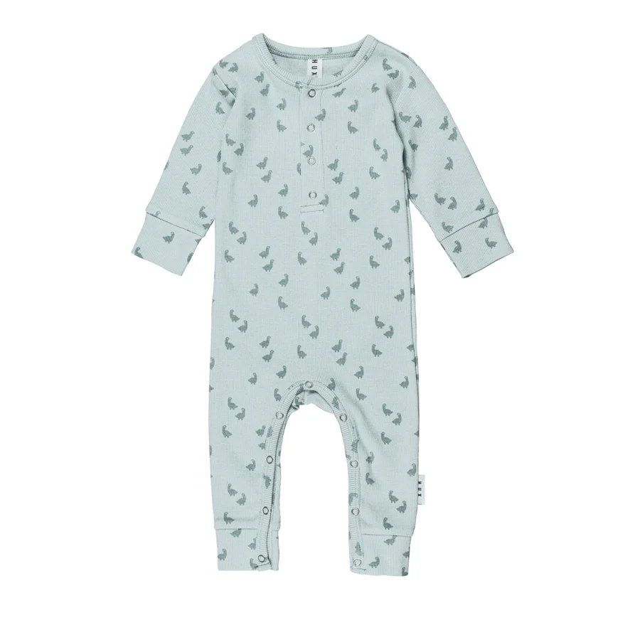 Huxbaby Rib Romper - Tiny Dino Print