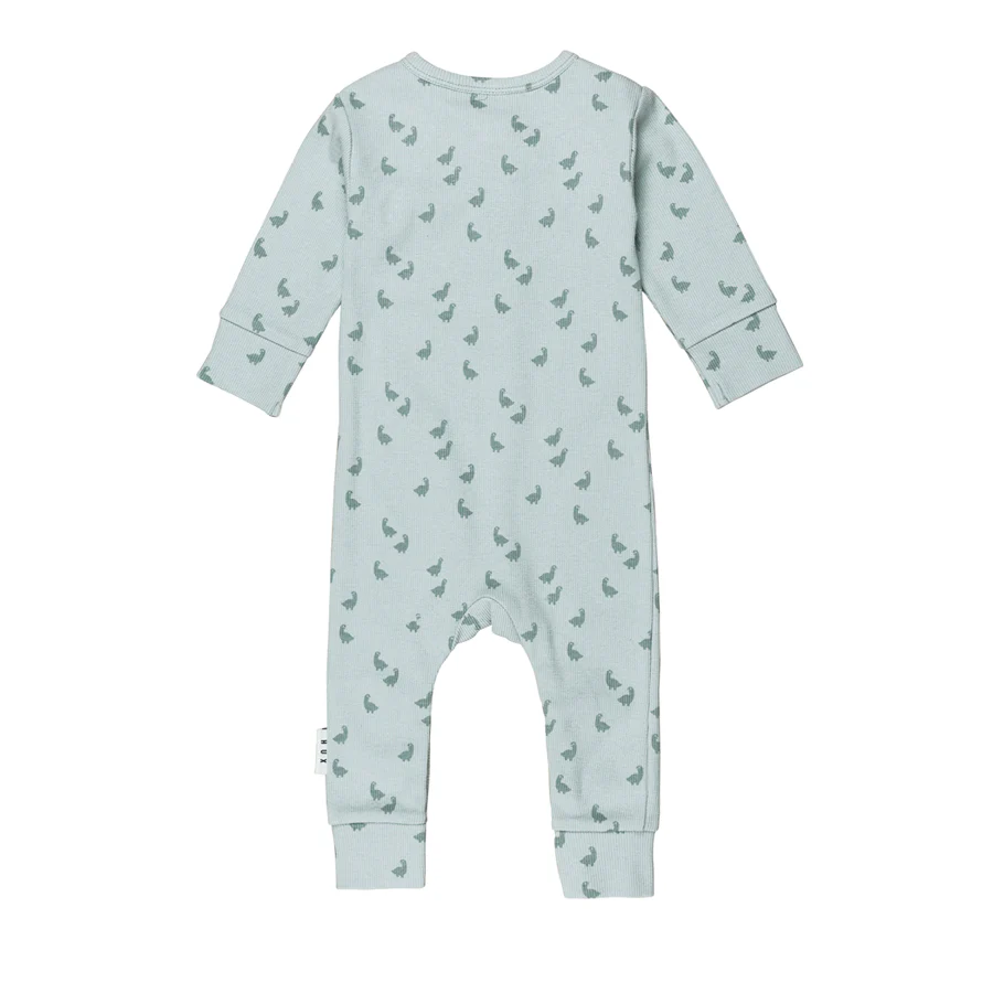 Huxbaby Rib Romper - Tiny Dino Print - Image 3
