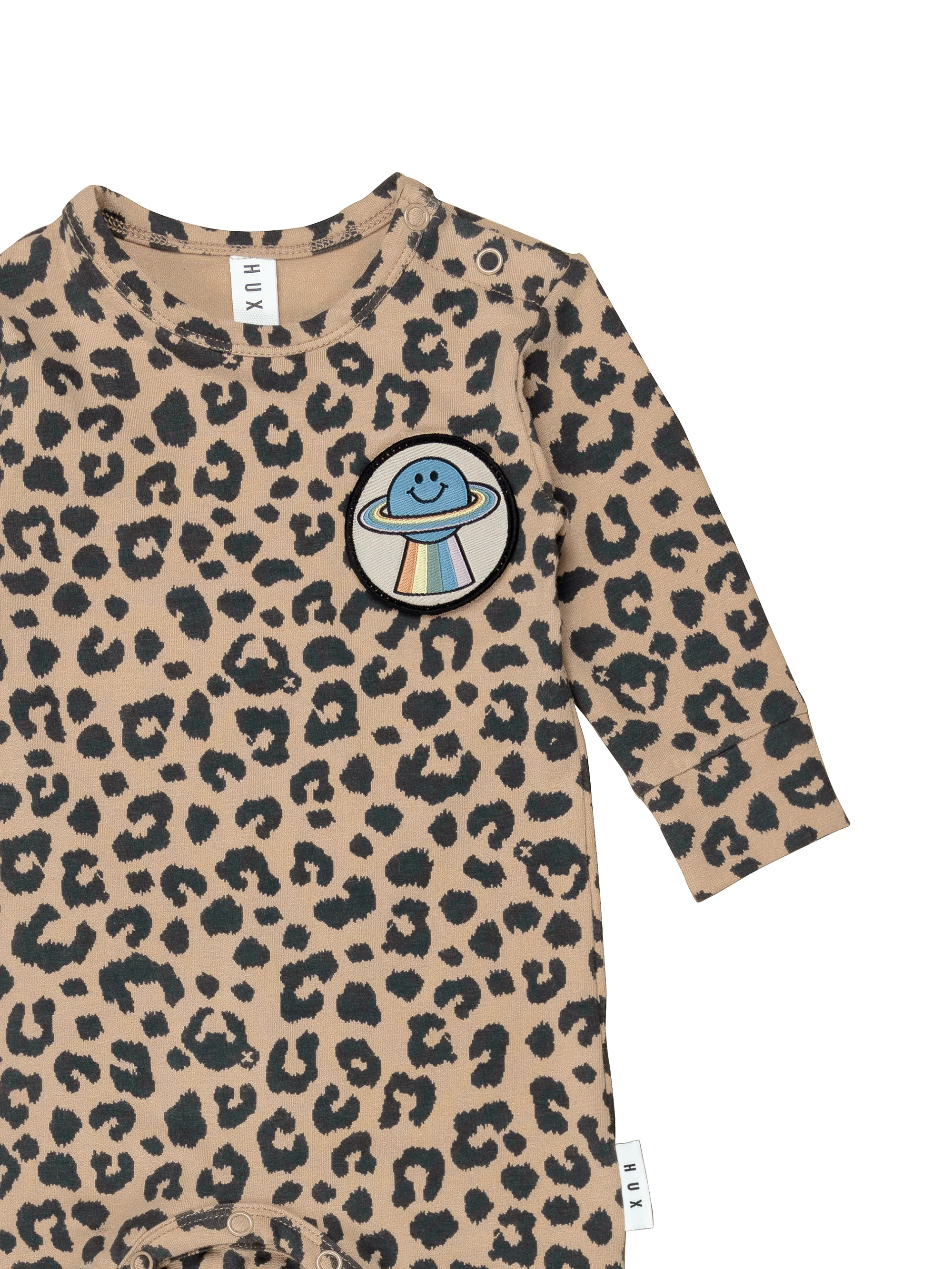 Huxbaby Romper Rainbow Planet Patch - Hidden Hux Print - Image 5