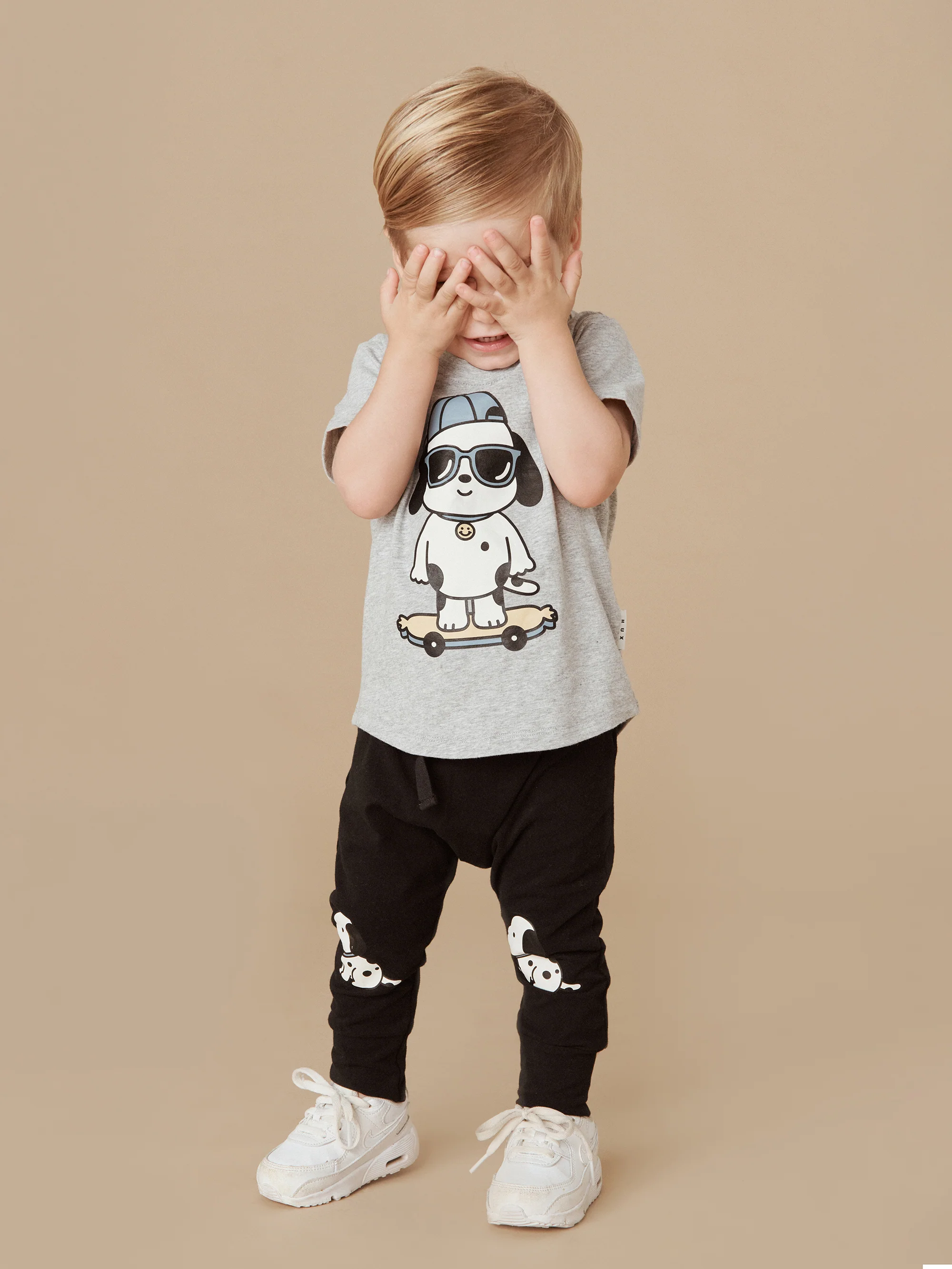 Huxbaby Skater Dog T-Shirt - Grey Marle - Image 2