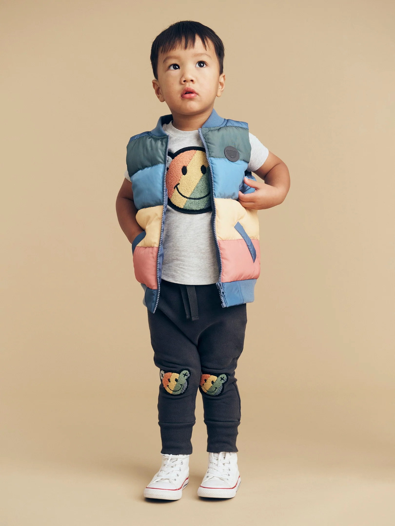 Smiley Rainbow Puffer Vest - Image 6