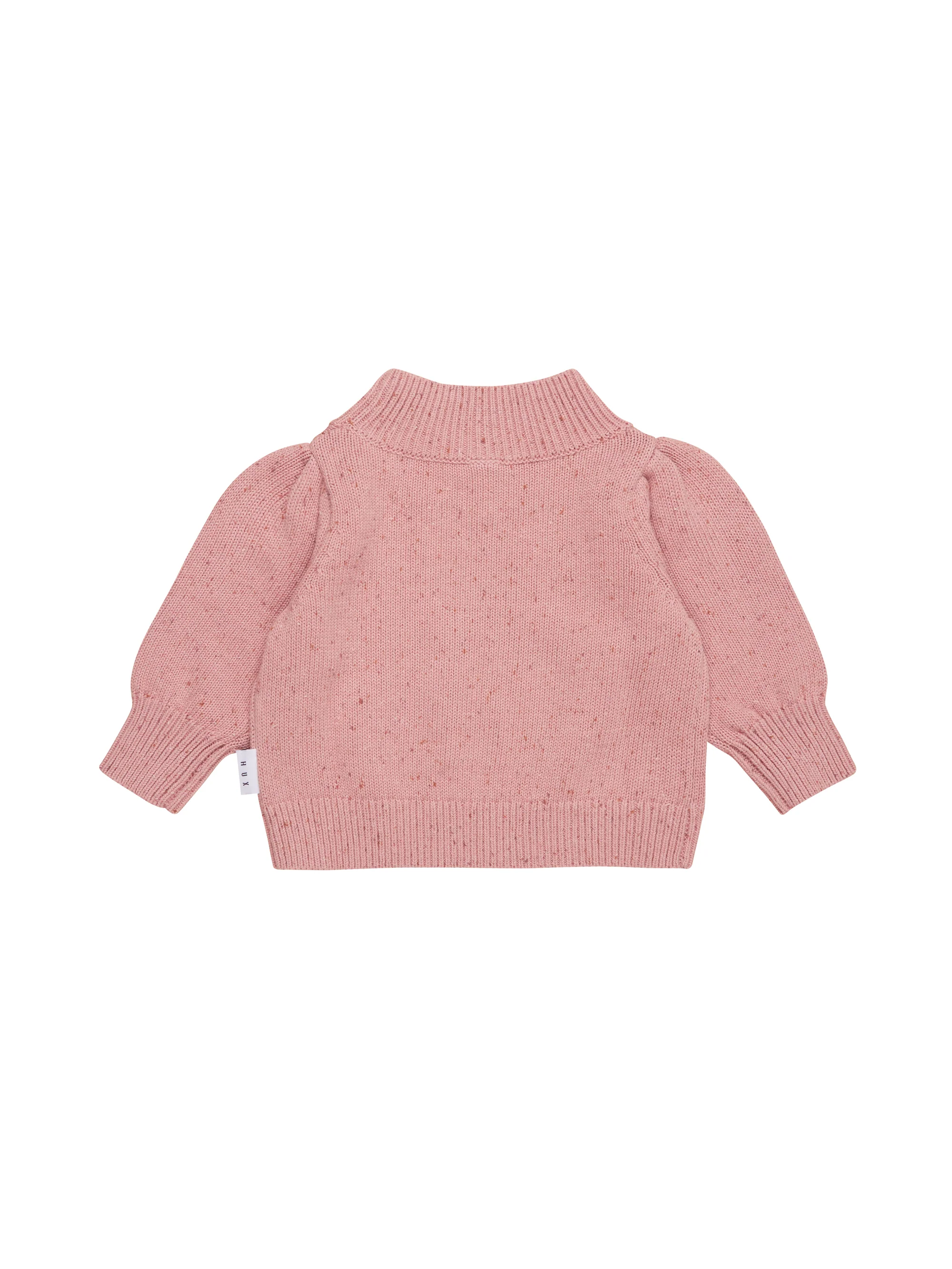 Huxbaby Sprinkles Knit Puff Jumper - Dusty Rose - Image 5