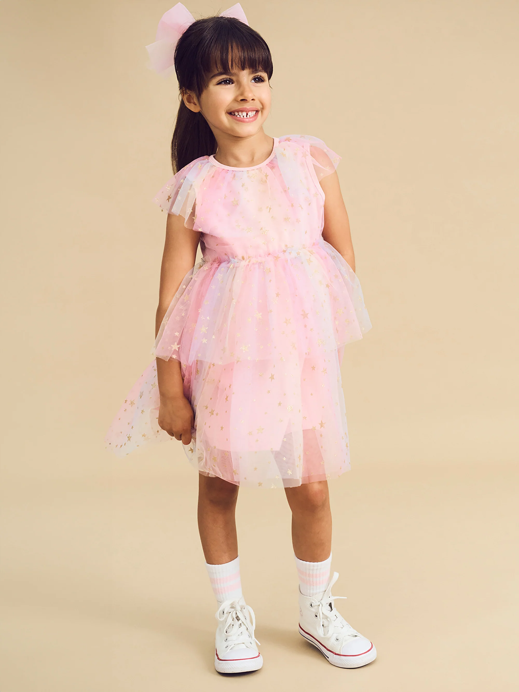 Starry Rainbow Frill Tulle Dress - Rainbow - Image 2