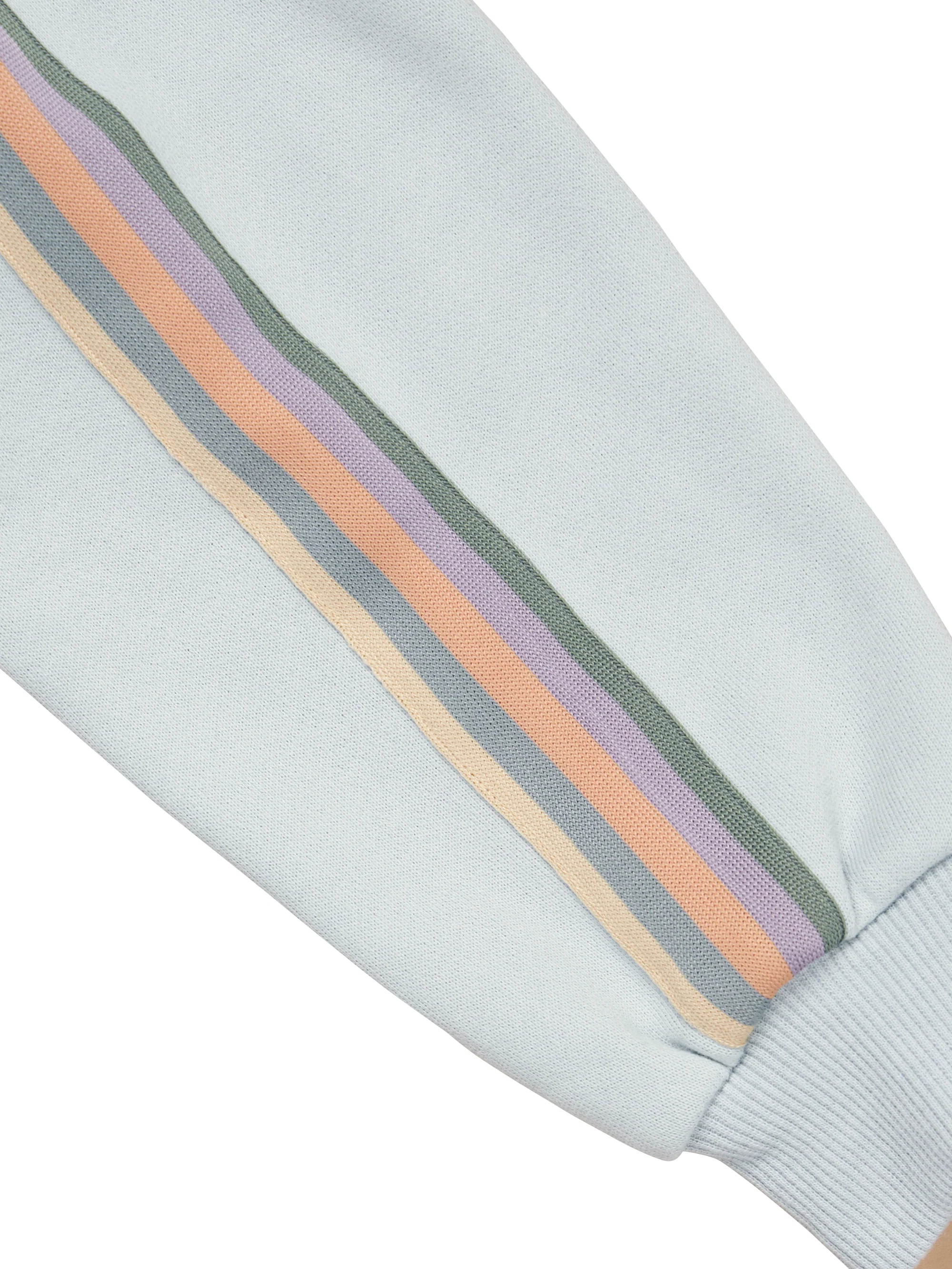 Huxbaby Stripe Retro Track Jacket - Dusty Sky - Image 3