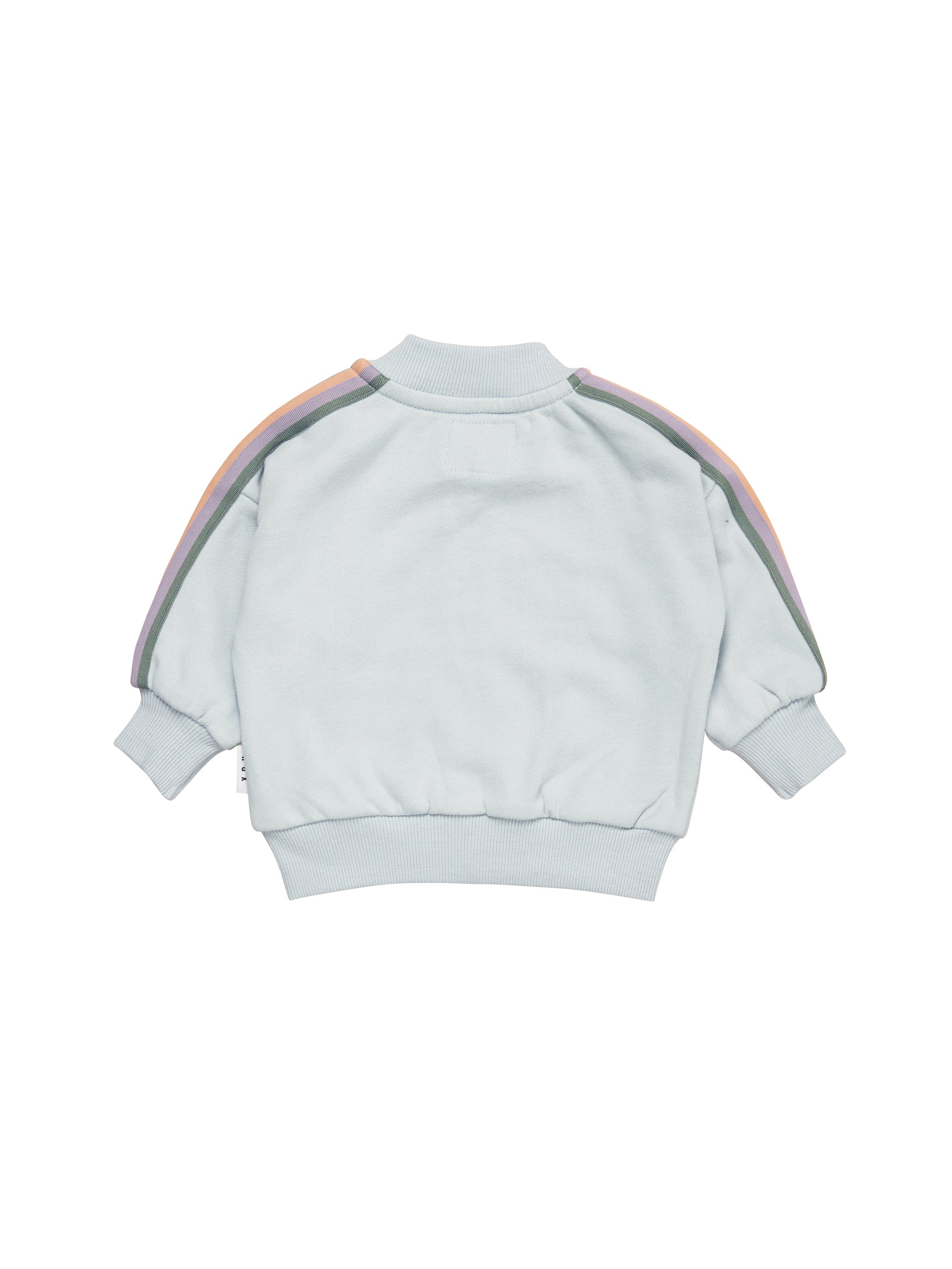 Huxbaby Stripe Retro Track Jacket - Dusty Sky - Image 6