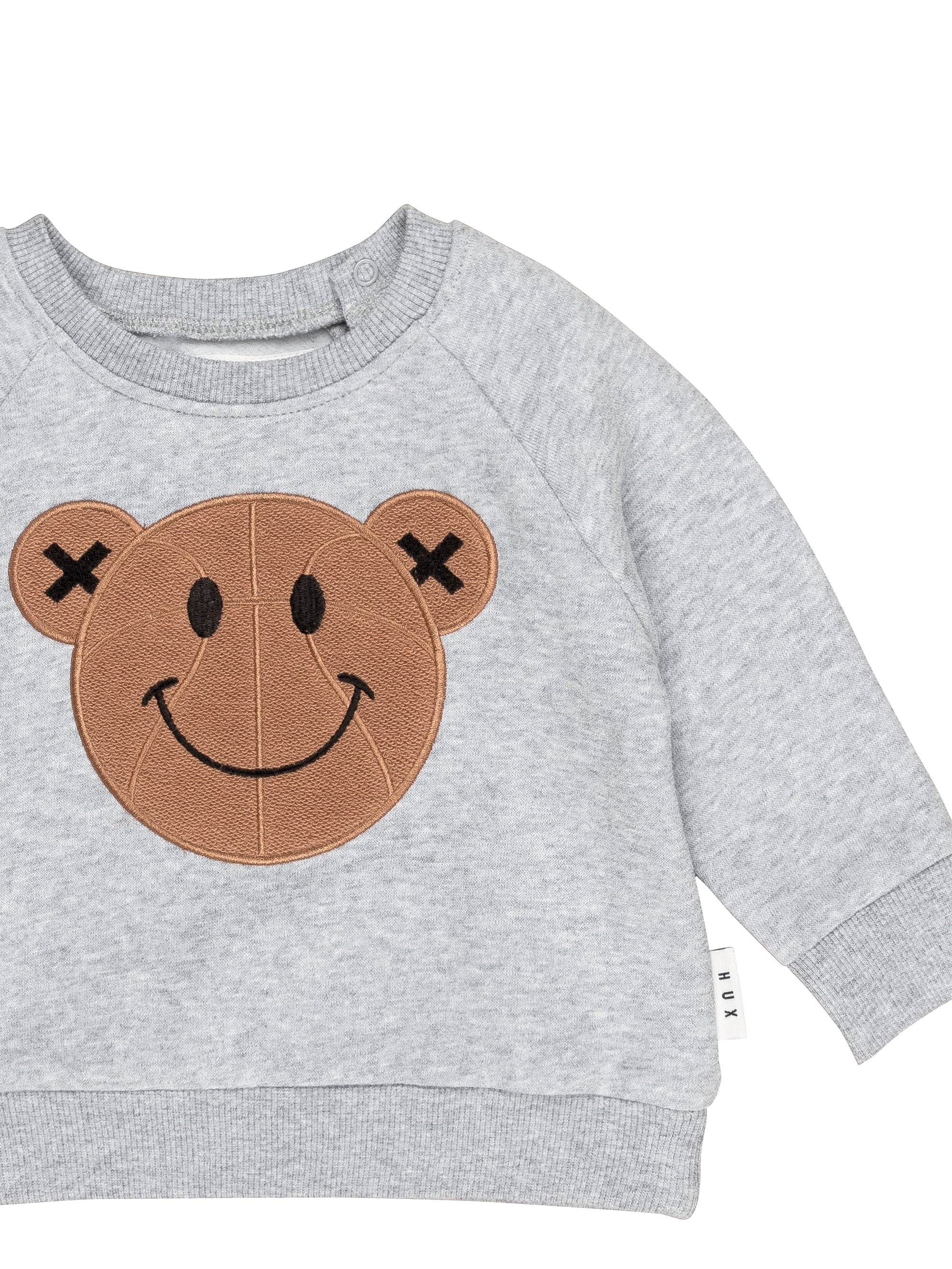 Huxbaby Sweatshirt B-Ball Bear - Grey Marle - Image 5