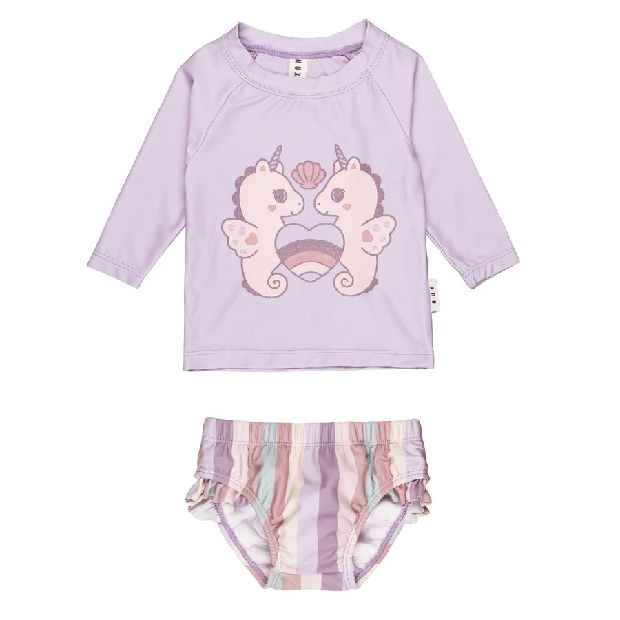 Huxbaby Swim Set Seacorns - Bright Lilac