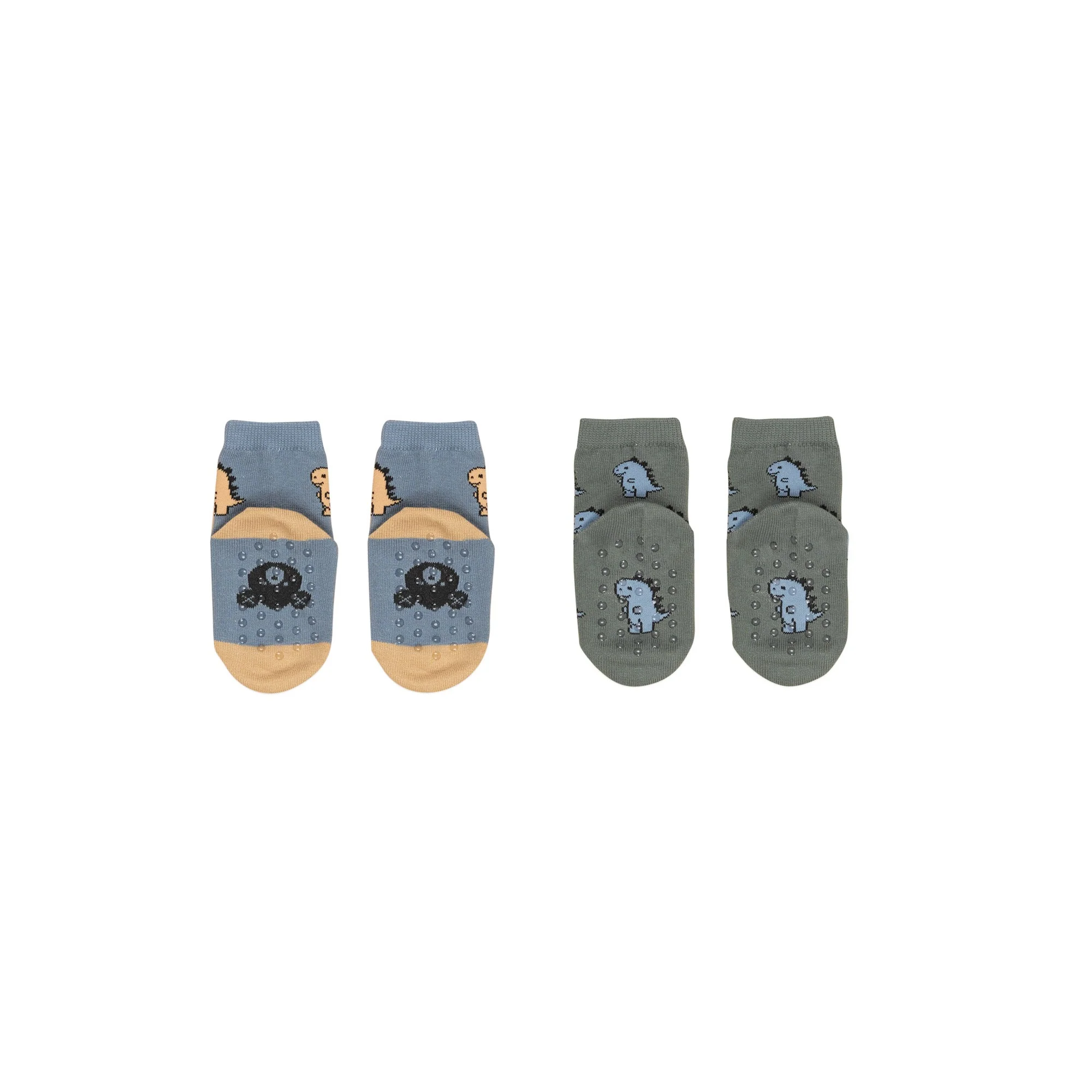 T-Rex 2pk Socks - Dino Blue + Light Spruce - Image 2
