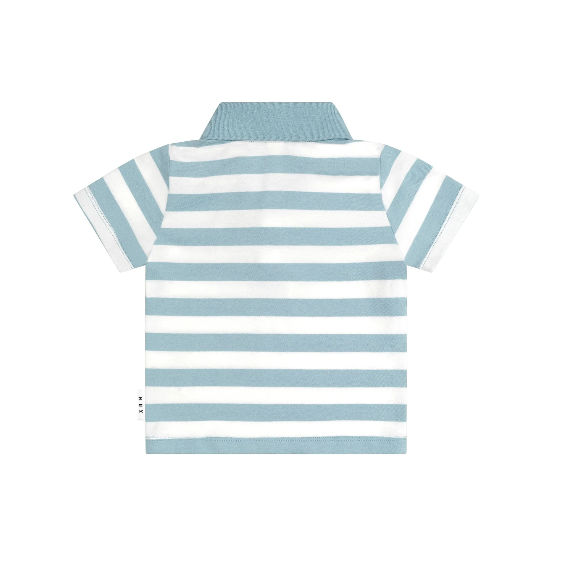 T-Rex Stripe Polo T-Shirt - Marine Blue/Almond Milk - Image 5