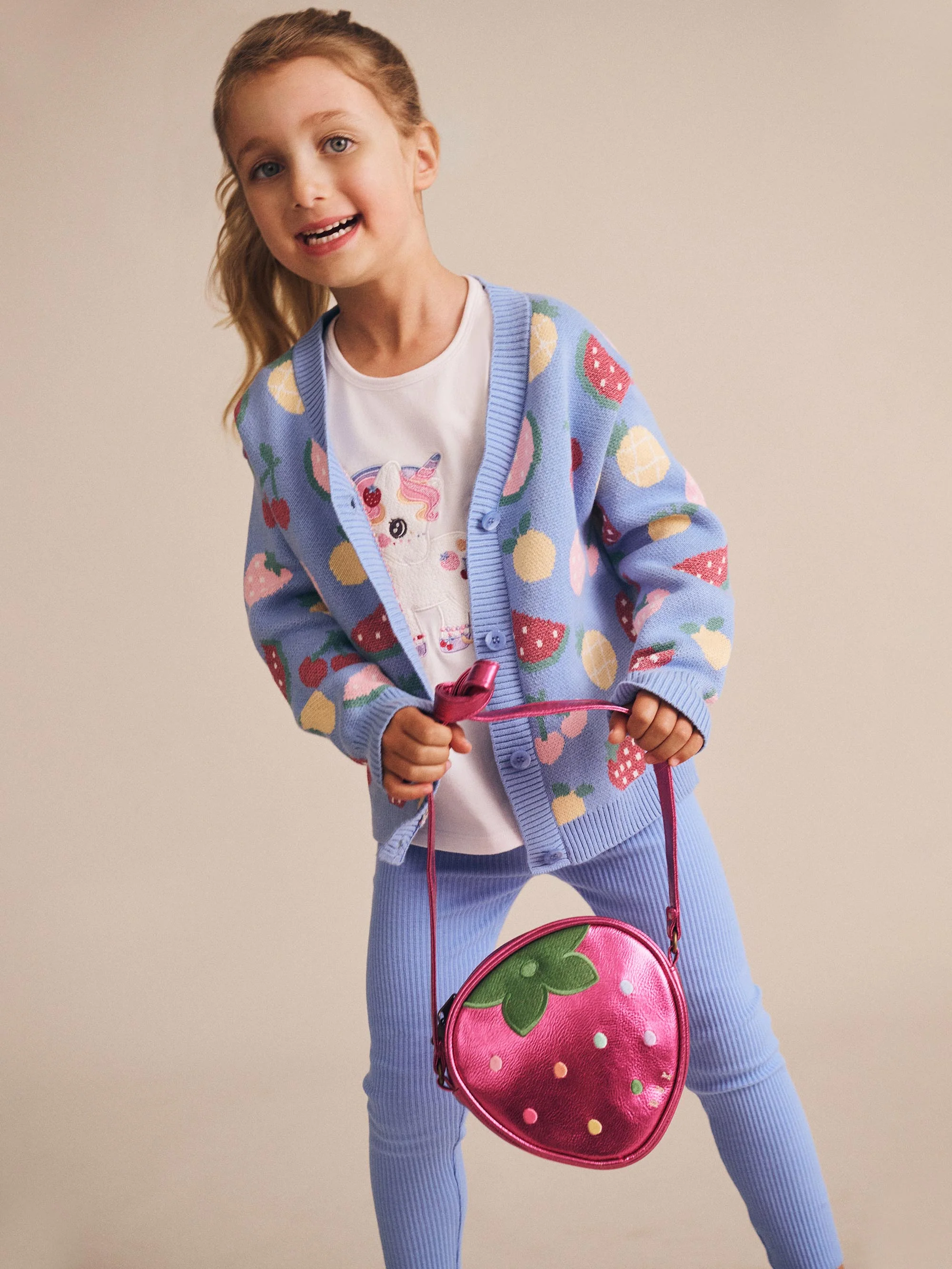 Huxbaby Tutti Frutti Unicorn Frill Tee - Image 2