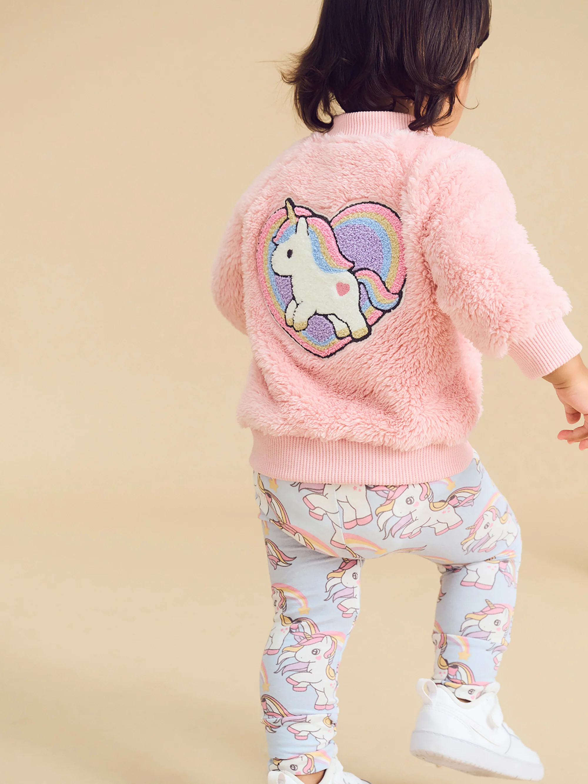 Unicorn Heart Faux Fur Jacket - Candy - Image 2