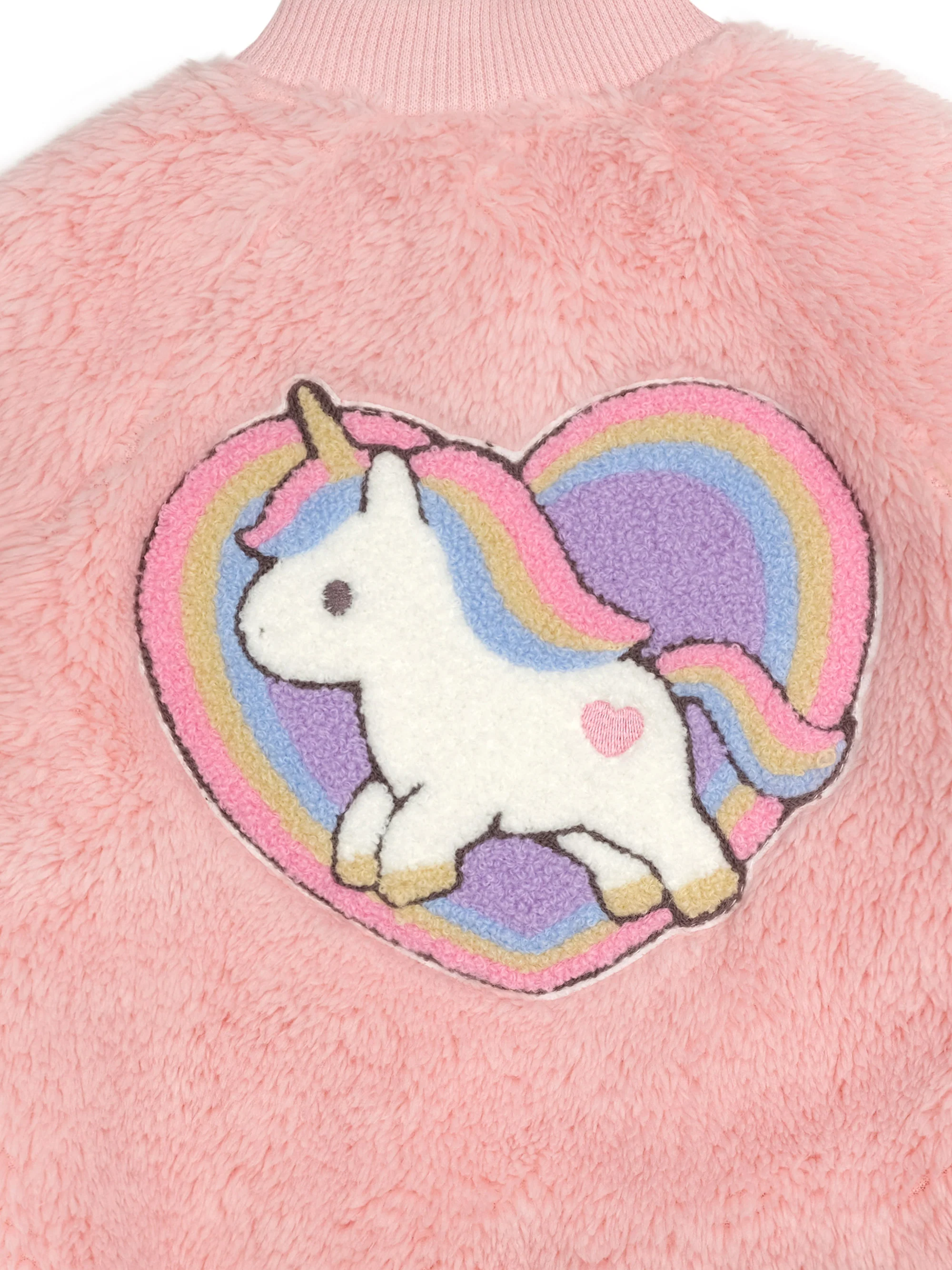 Unicorn Heart Faux Fur Jacket - Candy - Image 6