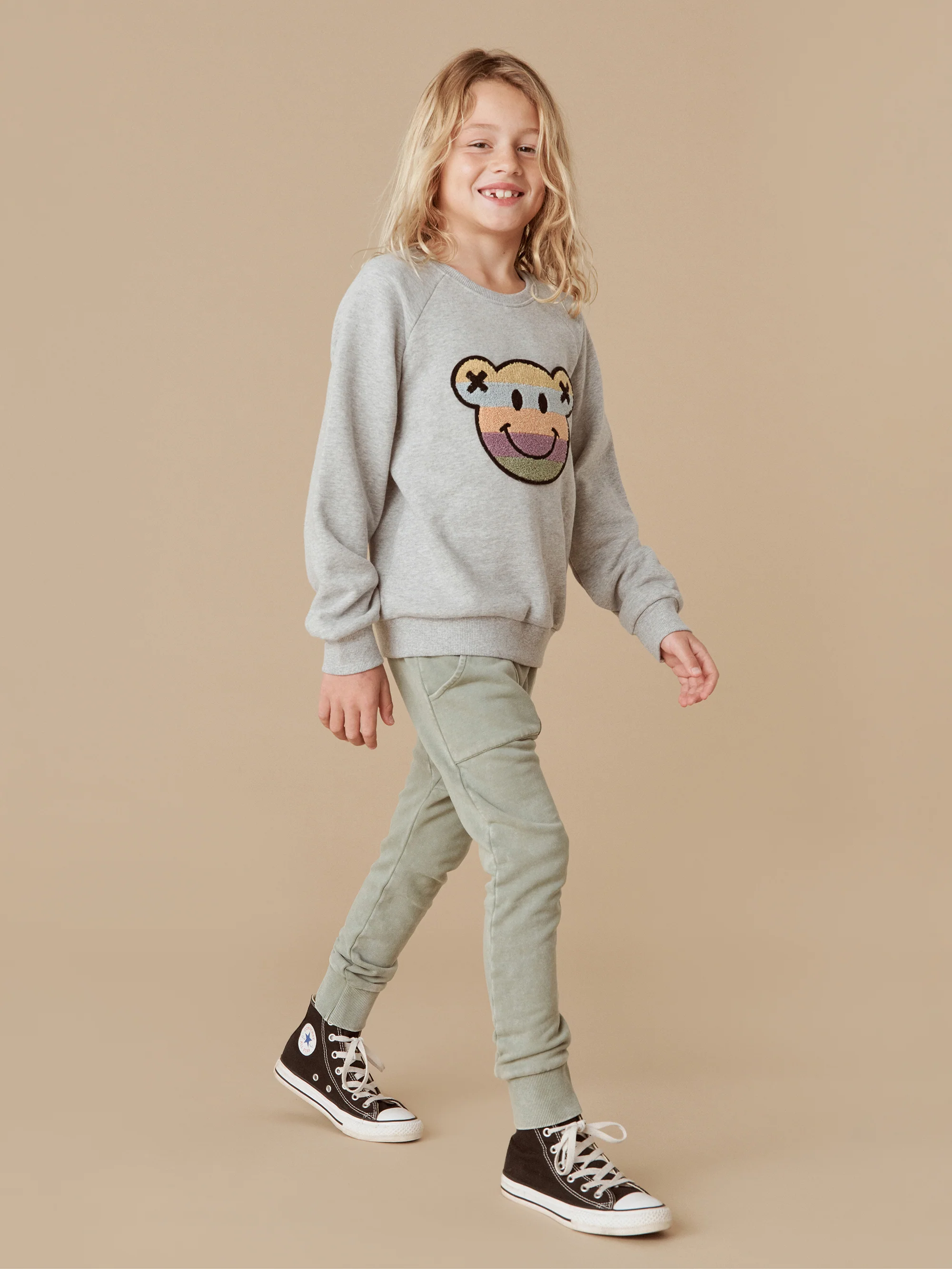 Huxbaby Pocket Drop Crotch Pant - Vintage Fern - Image 3