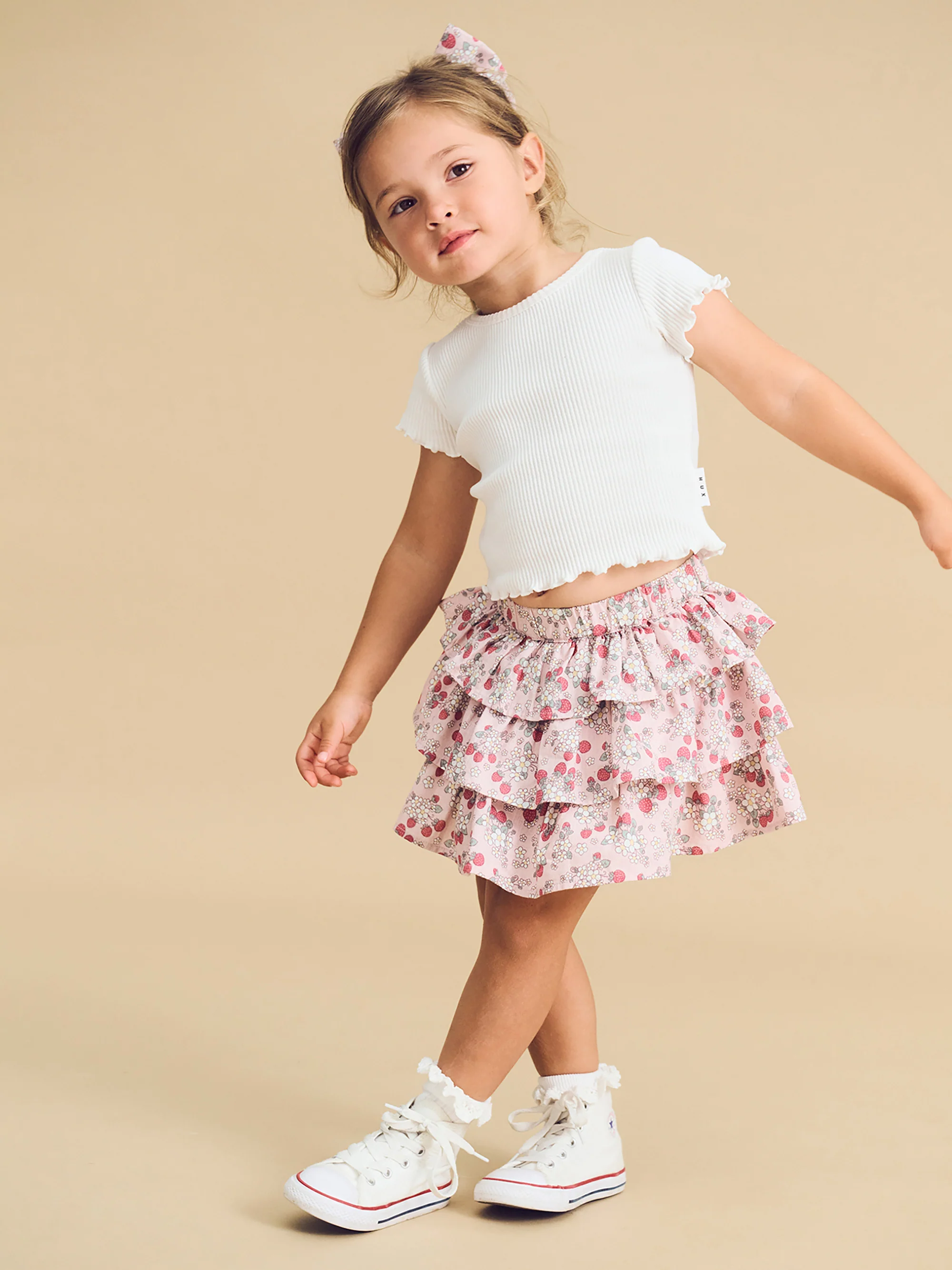 Vintage Strawberry Frill Skirt - Blush - Image 3