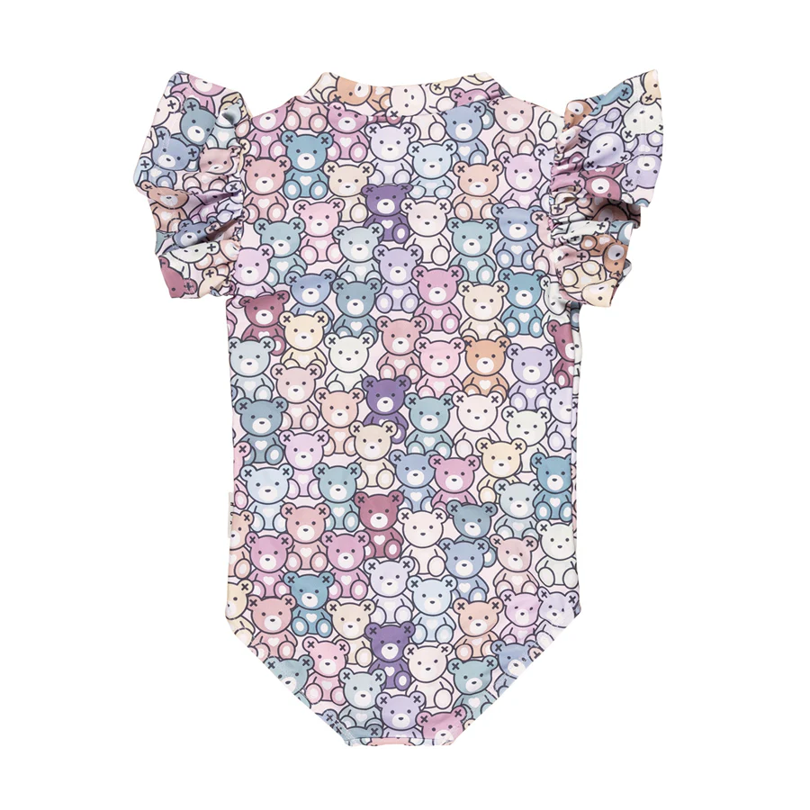 Huxbaby Zip Swimsuit - Rainbow Bear Print - Image 3