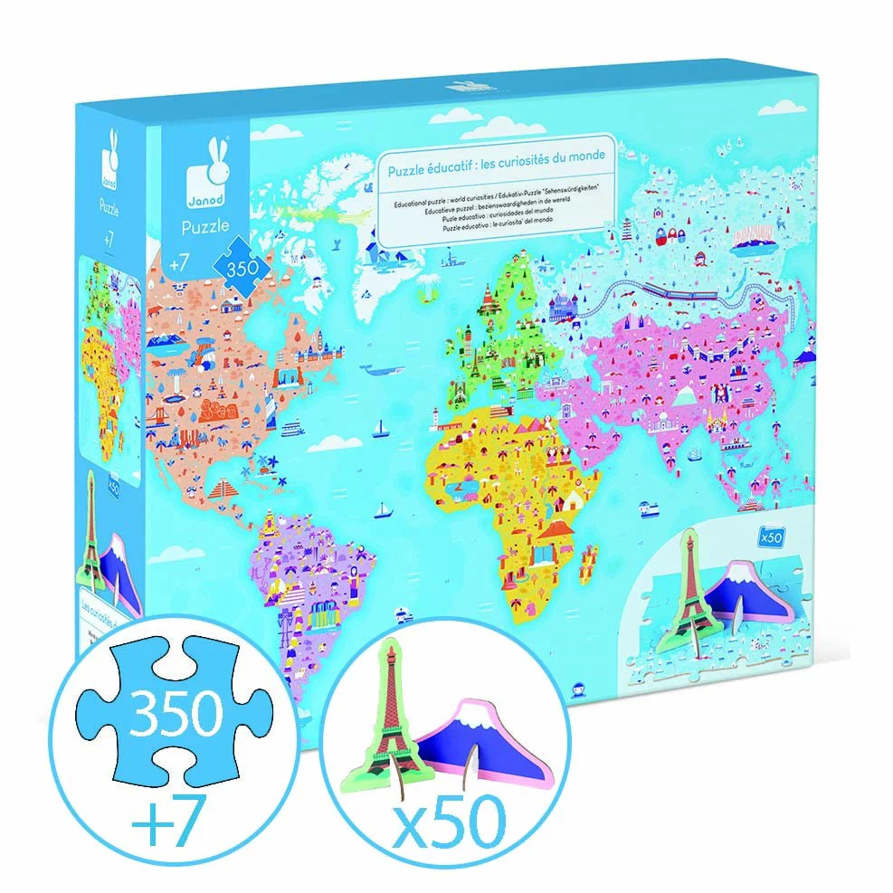 200 Piece Educational Puzzle World - Image 2