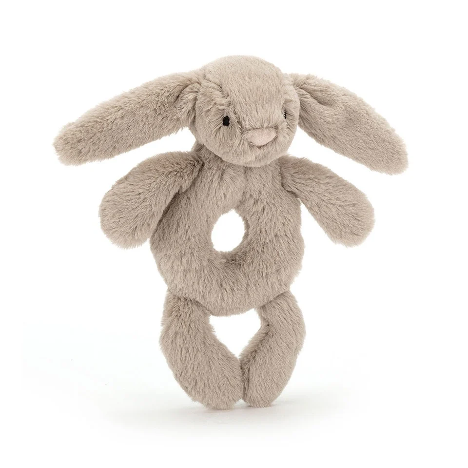 Bashful Bunny Ring Rattle - Beige