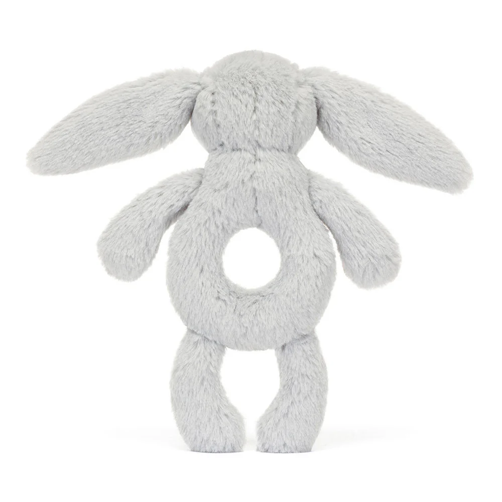 Bashful Bunny Ring Rattle - Silver - Image 3