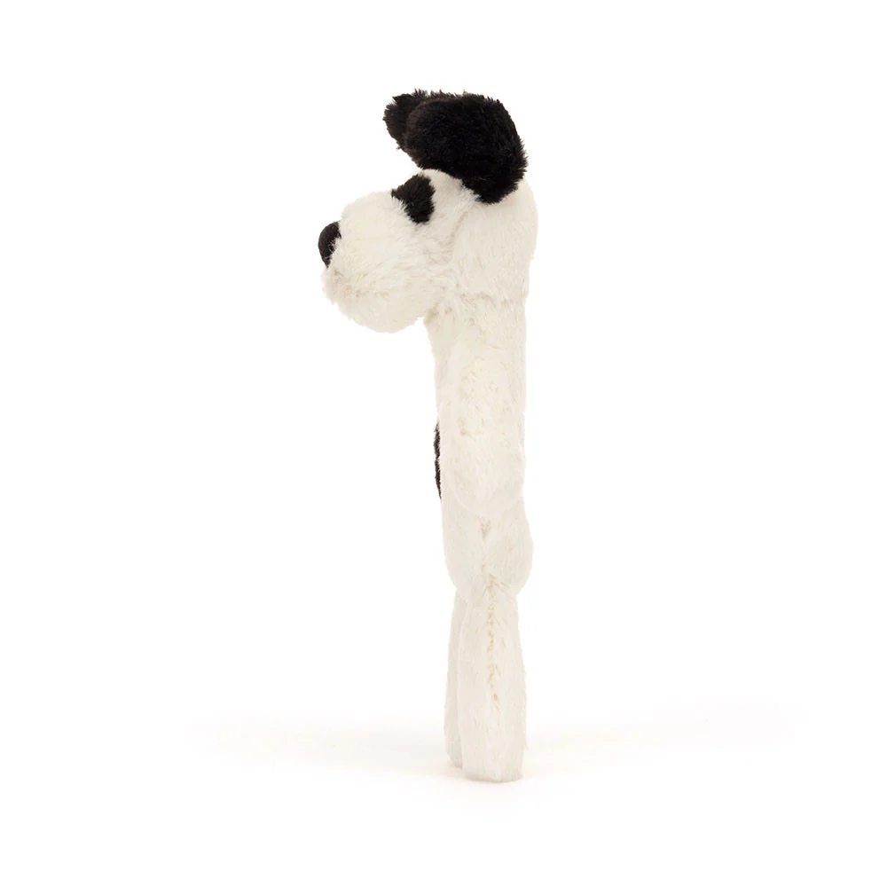 Ring Rattle - Black and Cream Puppy - Image 2