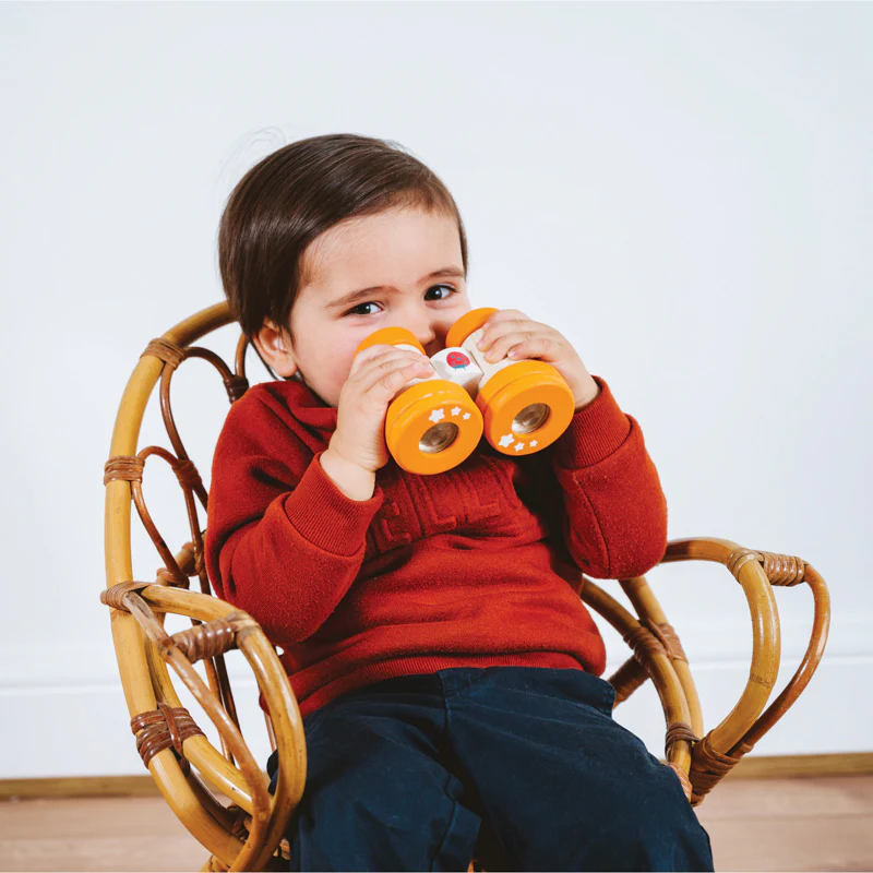 Lady Bird Wooden Binoculars - Yellow - Image 4