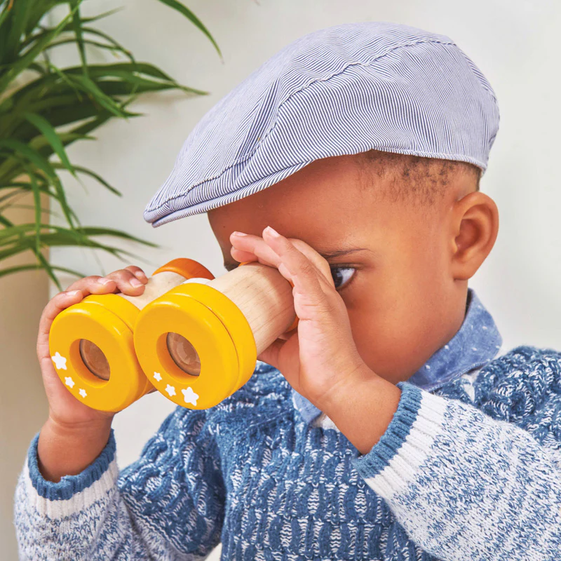 Lady Bird Wooden Binoculars - Yellow - Image 6