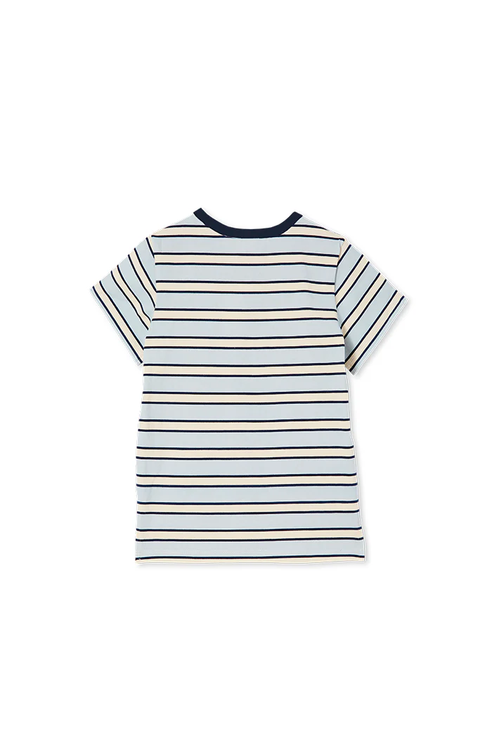 Milky Baby Blue Stripe Tee - Image 2