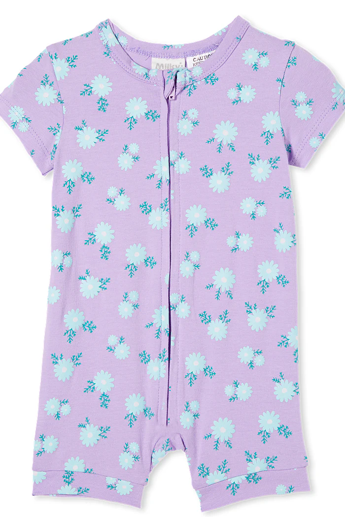 Milky Baby Daisy Zip Romper - Image 4