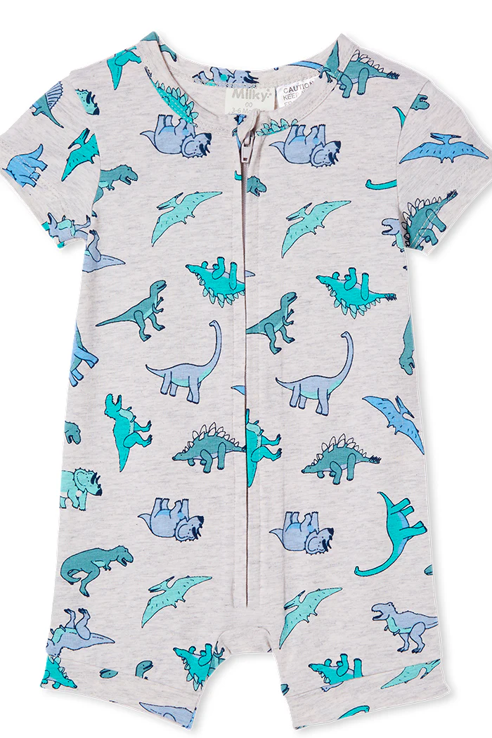 Milky Baby Dinosaur Zip Romper - Image 6