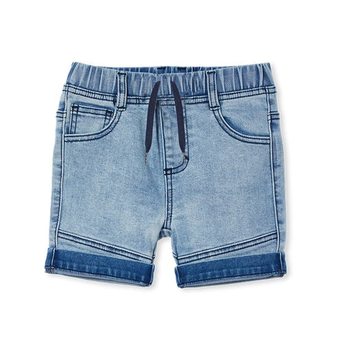 Milky Baby Knit Denim Short