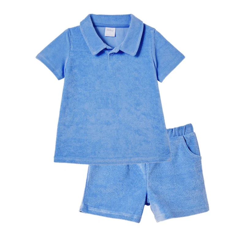 Milky Baby Terry Towelling Set - Little Boy Blue