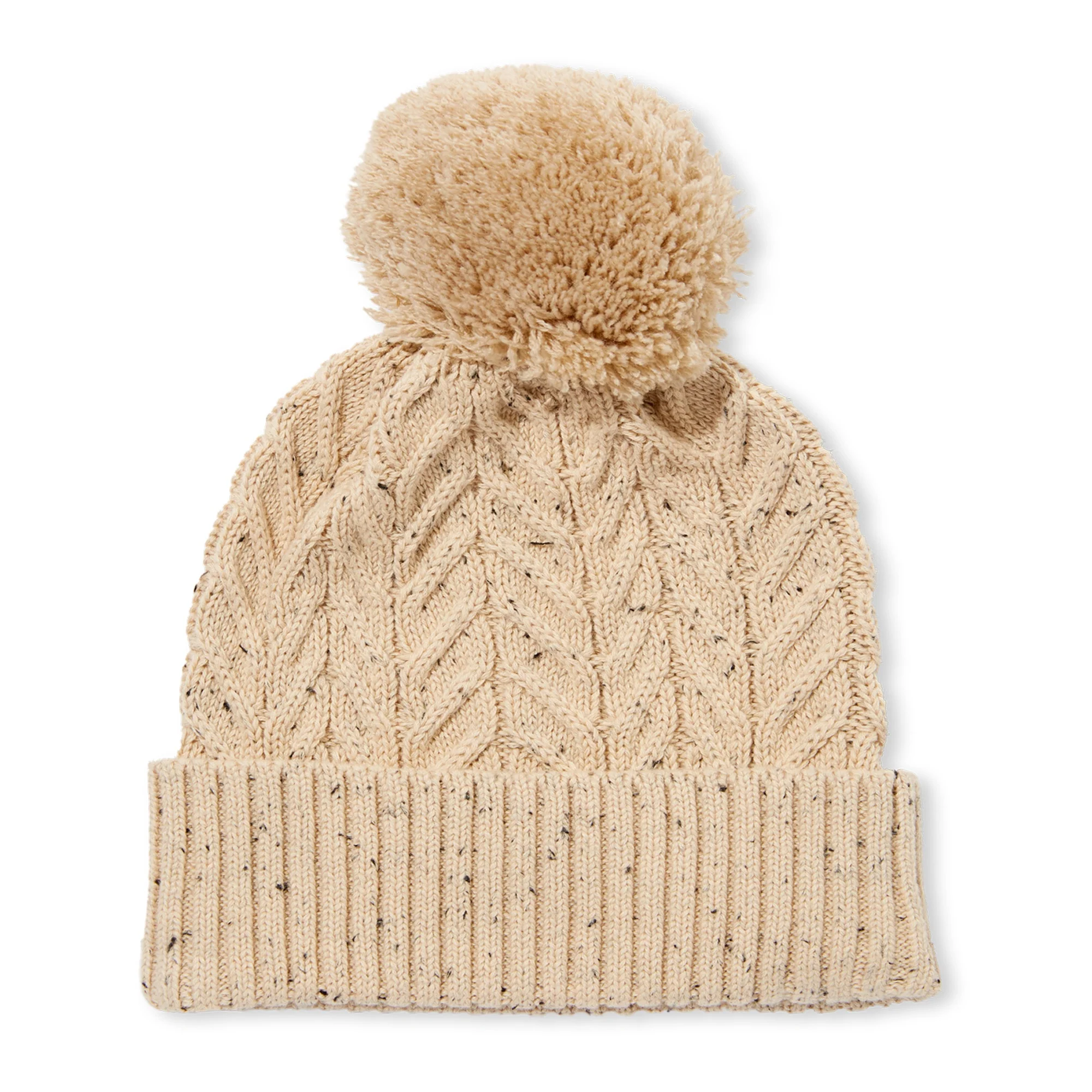 Milky Beanie - Natural Fleck