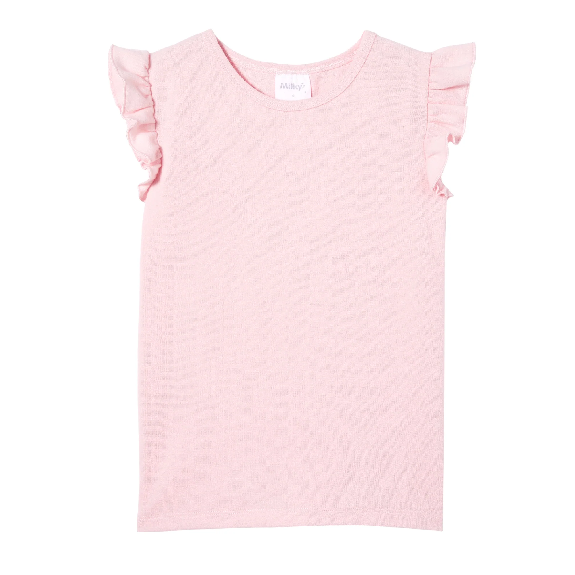 Milky Blossom Frill Tee - Blossom Pink