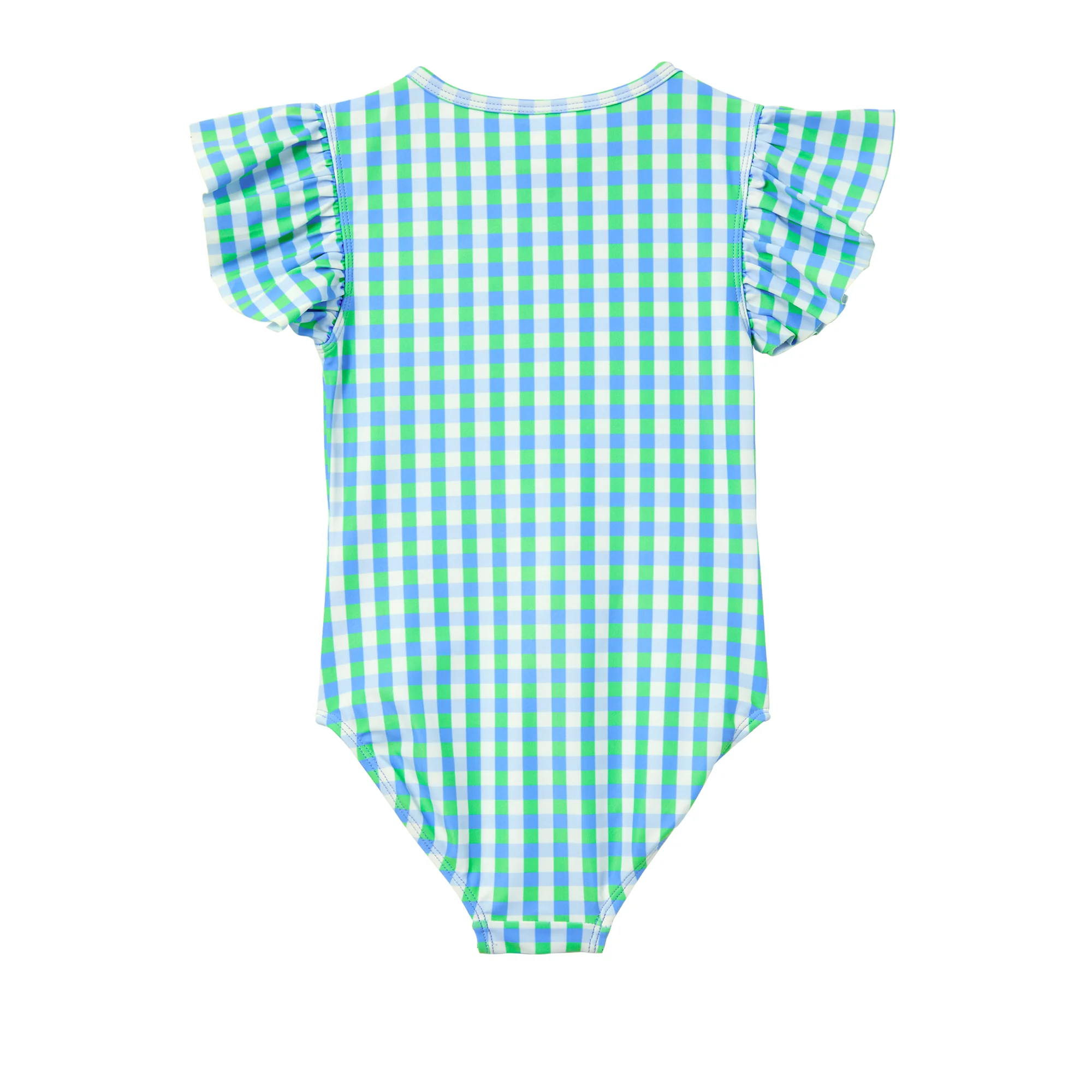 Milky Blue Gingham Swimsuit - Ice Blue - Image 2