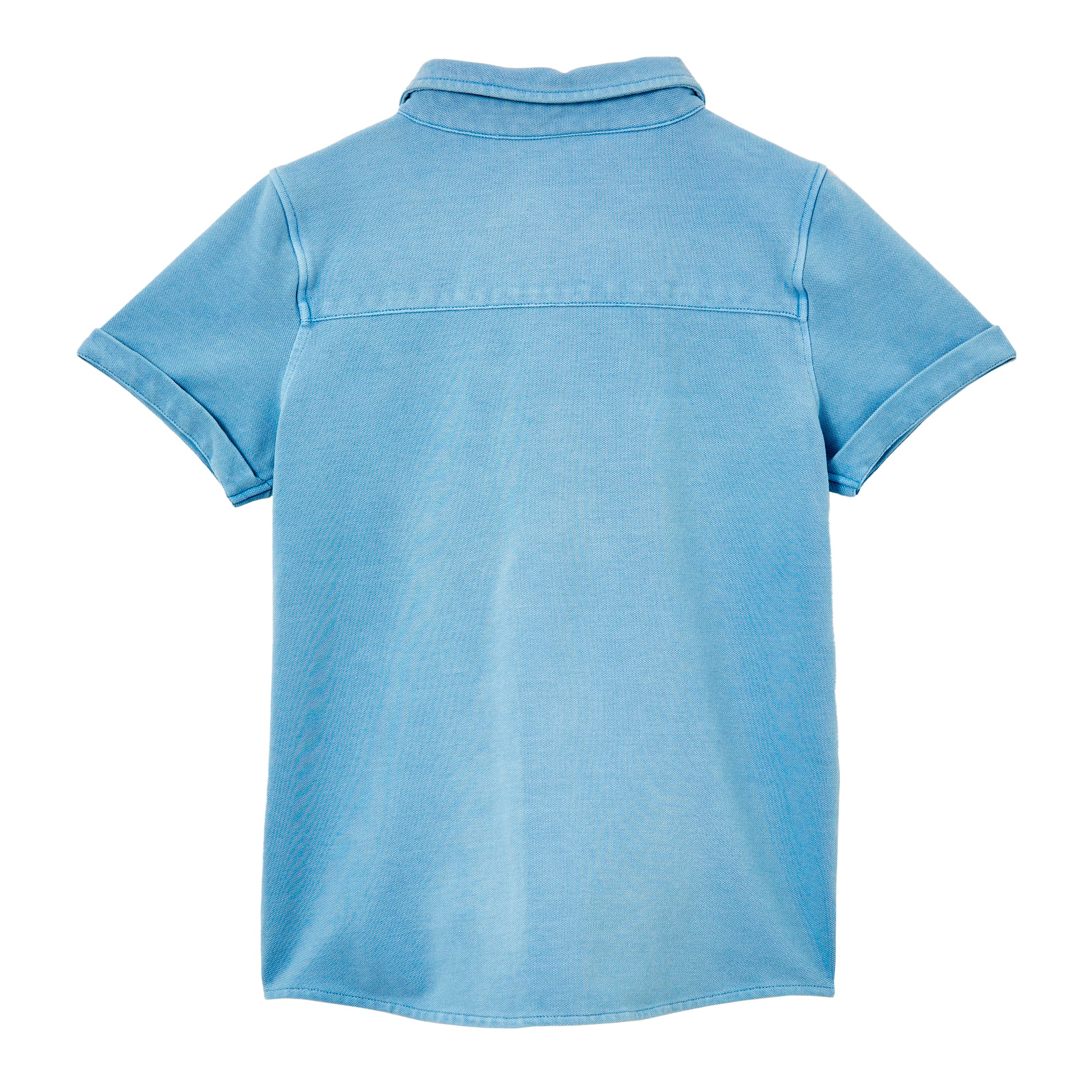 Milky Blue Pique Shirt - Surf Blue - Image 2